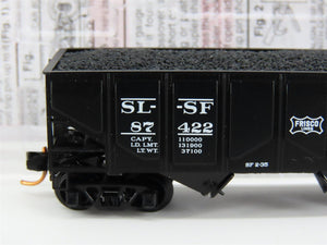 N Scale Micro-Trains MTL 08500050 SL-SF Frisco 2-Bay Hopper #87422 w/ Coal Load