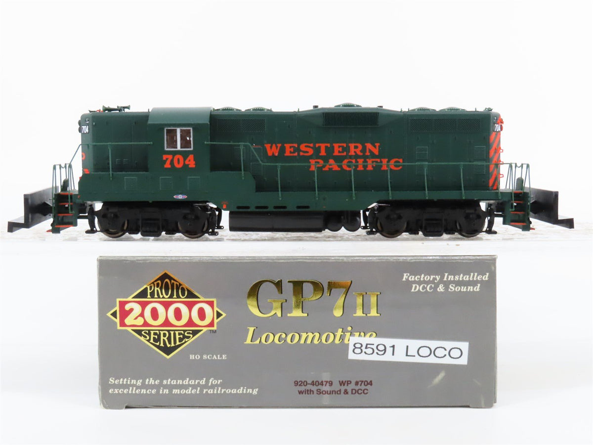 HO Proto 2000 920-40479 WP Western Pacific GP7 Ph. 2 Diesel #704 w/ DCC &amp; Sound