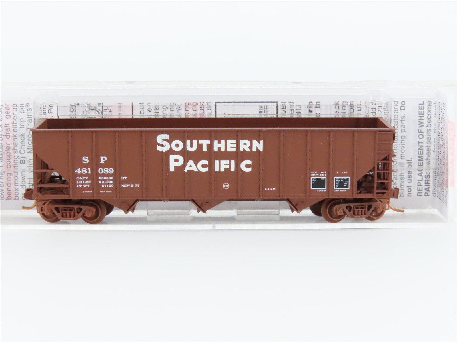 N Scale Micro-Trains MTL 10800182 SP Southern Pacific 3-Bay Open Hopper #481089