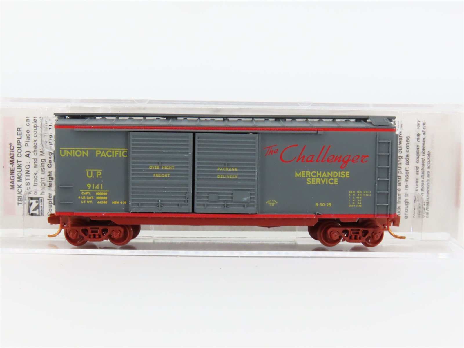 N Micro-Trains MTL 02300231 UP Union Pacific "Challenger" 40' Box Car #9141