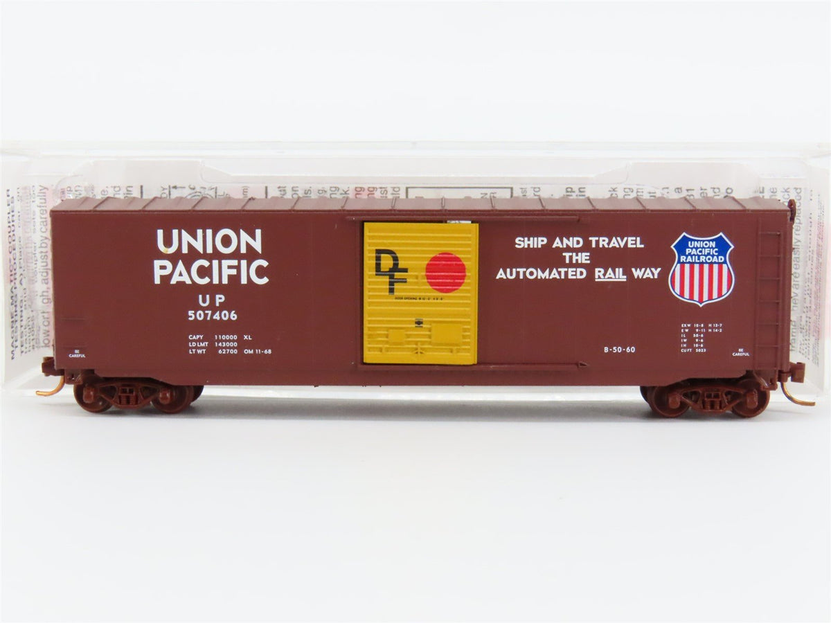 N Micro-Trains MTL #07700050 UP Union Pacific 50&#39; Single Door Box Car #507406