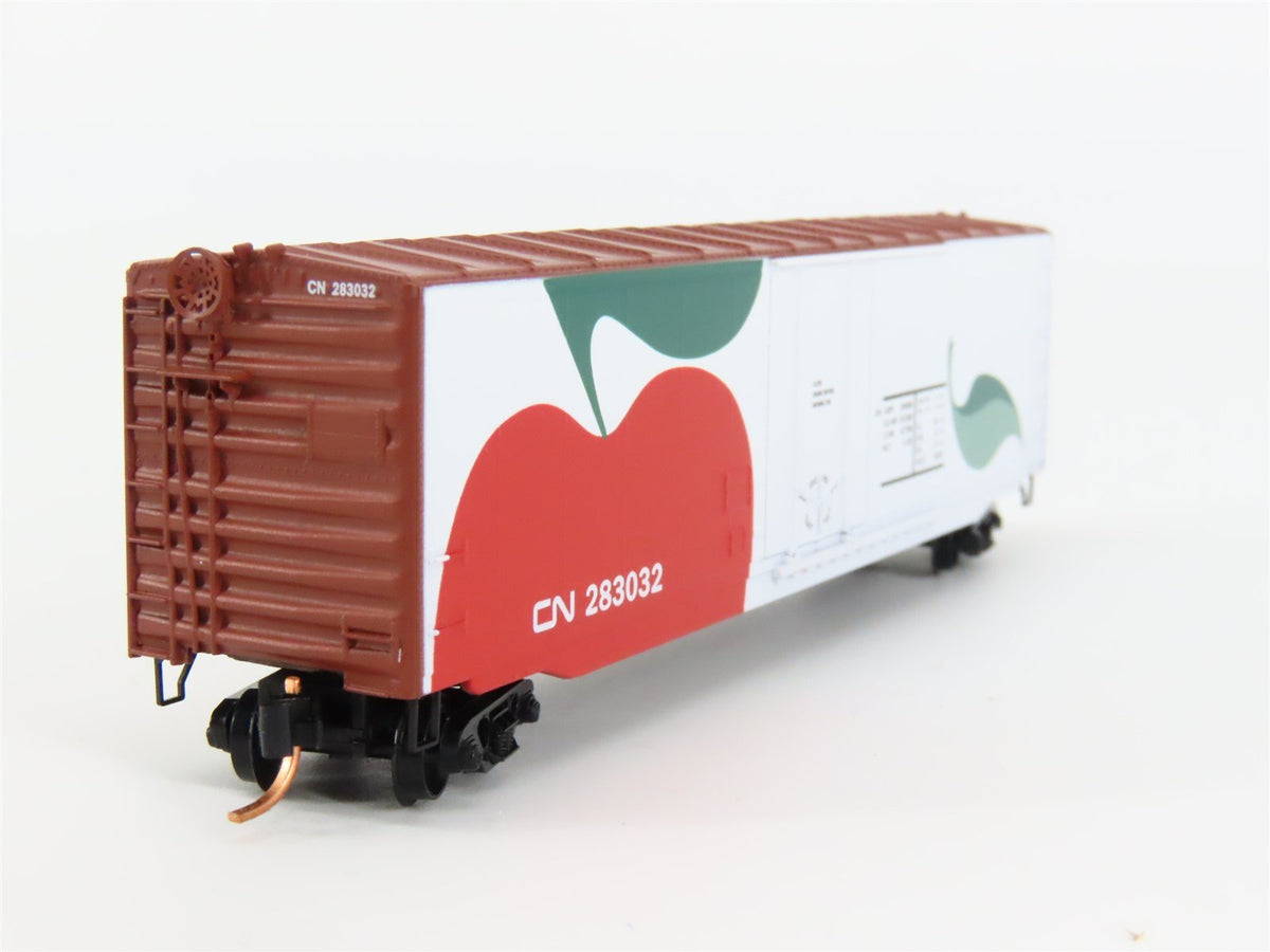 N Scale Micro-Trains MTL #38340 CN Canadian National &quot;Apple&quot; 50&#39; Box Car #283032