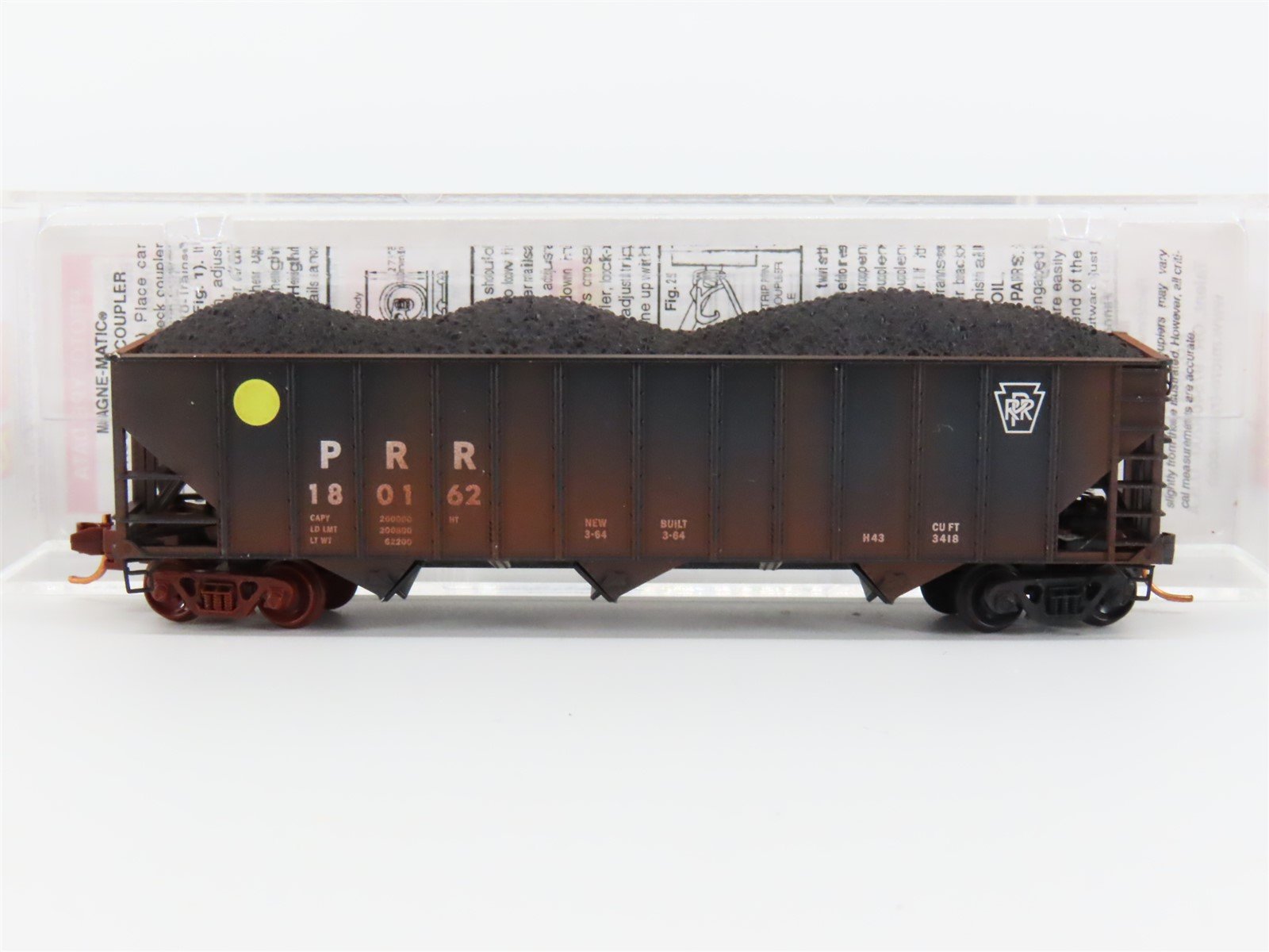 N Micro-Trains MTL #10844040 PRR Pennsylvania 3-Bay Hopper #180162 - Weathered