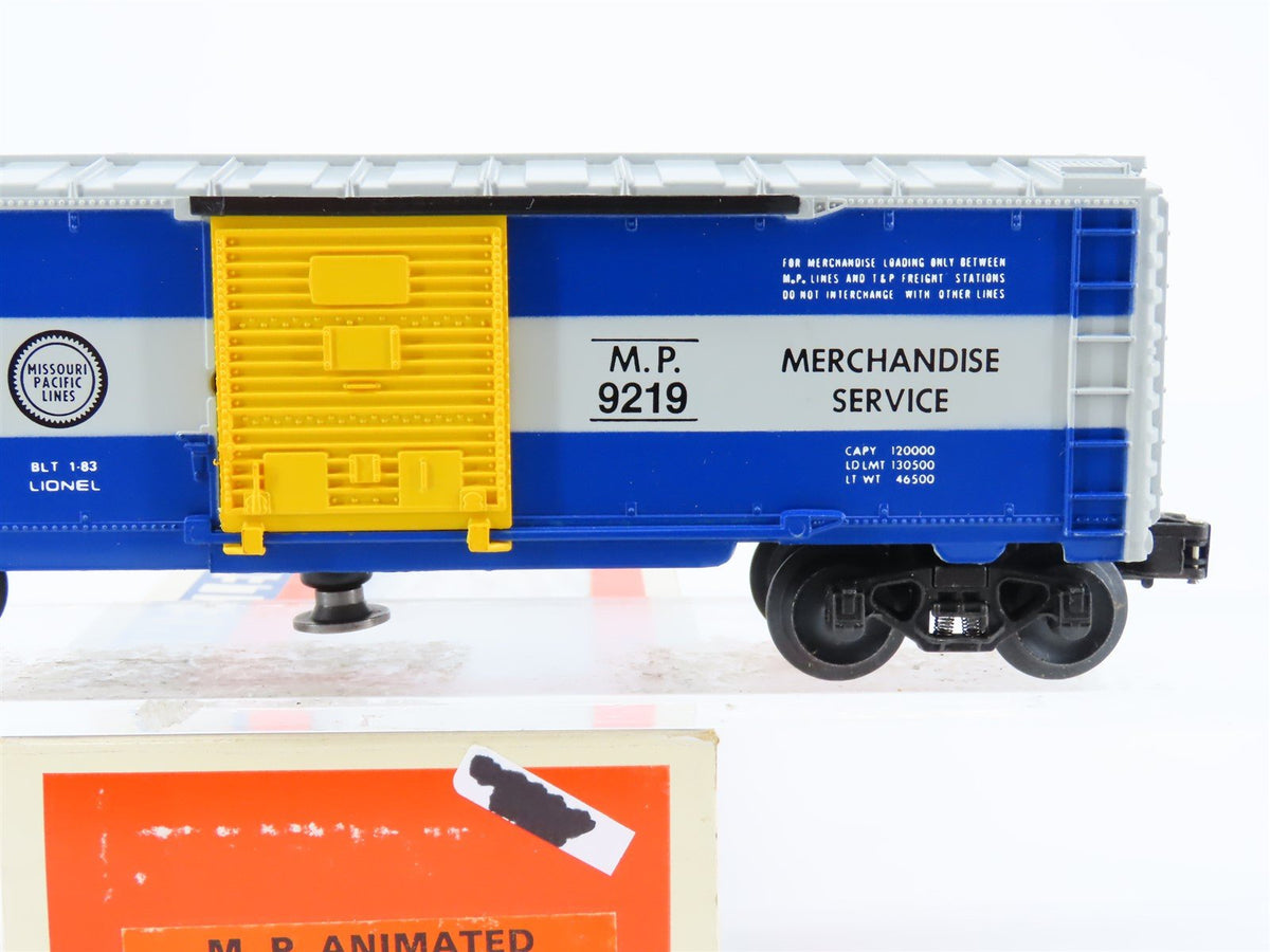 O Gauge 3-Rail Lionel 6-9219 MP Missouri Pacific Animated Box Car #9219