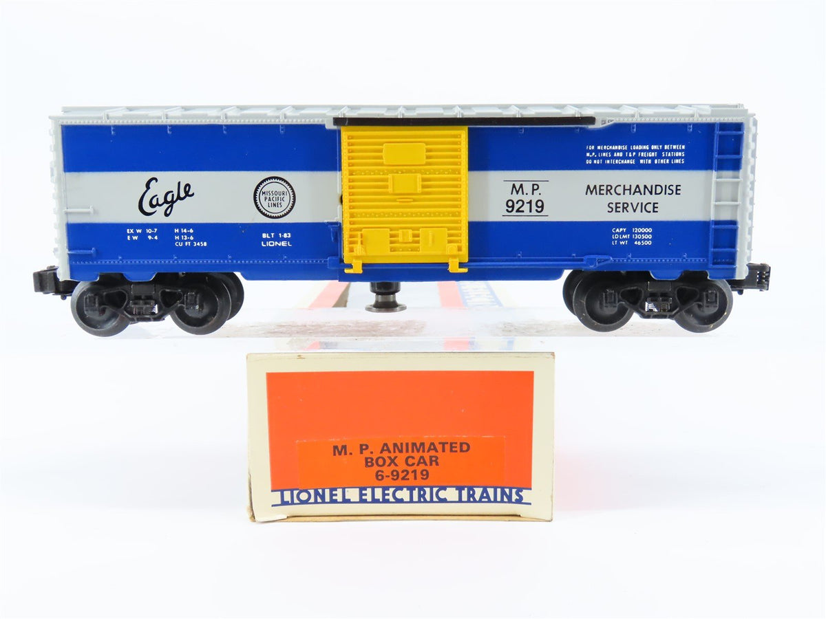 O Gauge 3-Rail Lionel 6-9219 MP Missouri Pacific Animated Box Car #9219