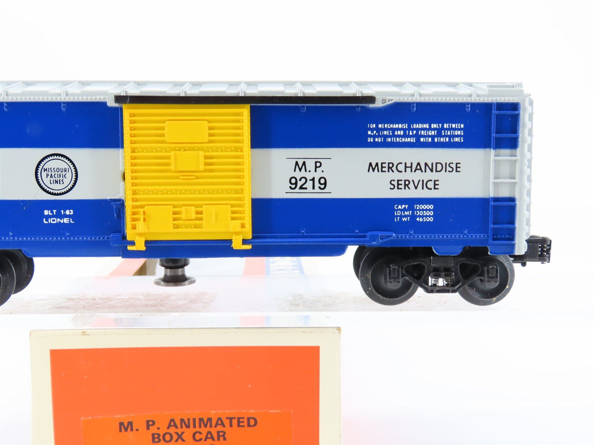 O Gauge 3-Rail Lionel 6-9219 MP Missouri Pacific Animated Box Car #9219