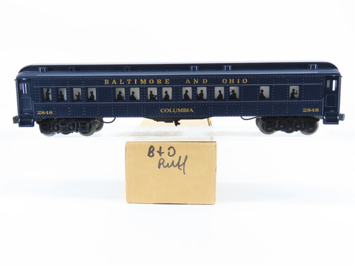 O Gauge 3-Rail Williams B&amp;O Baltimore &amp; Ohio Coach Passenger &quot;Columbia&quot; #2848