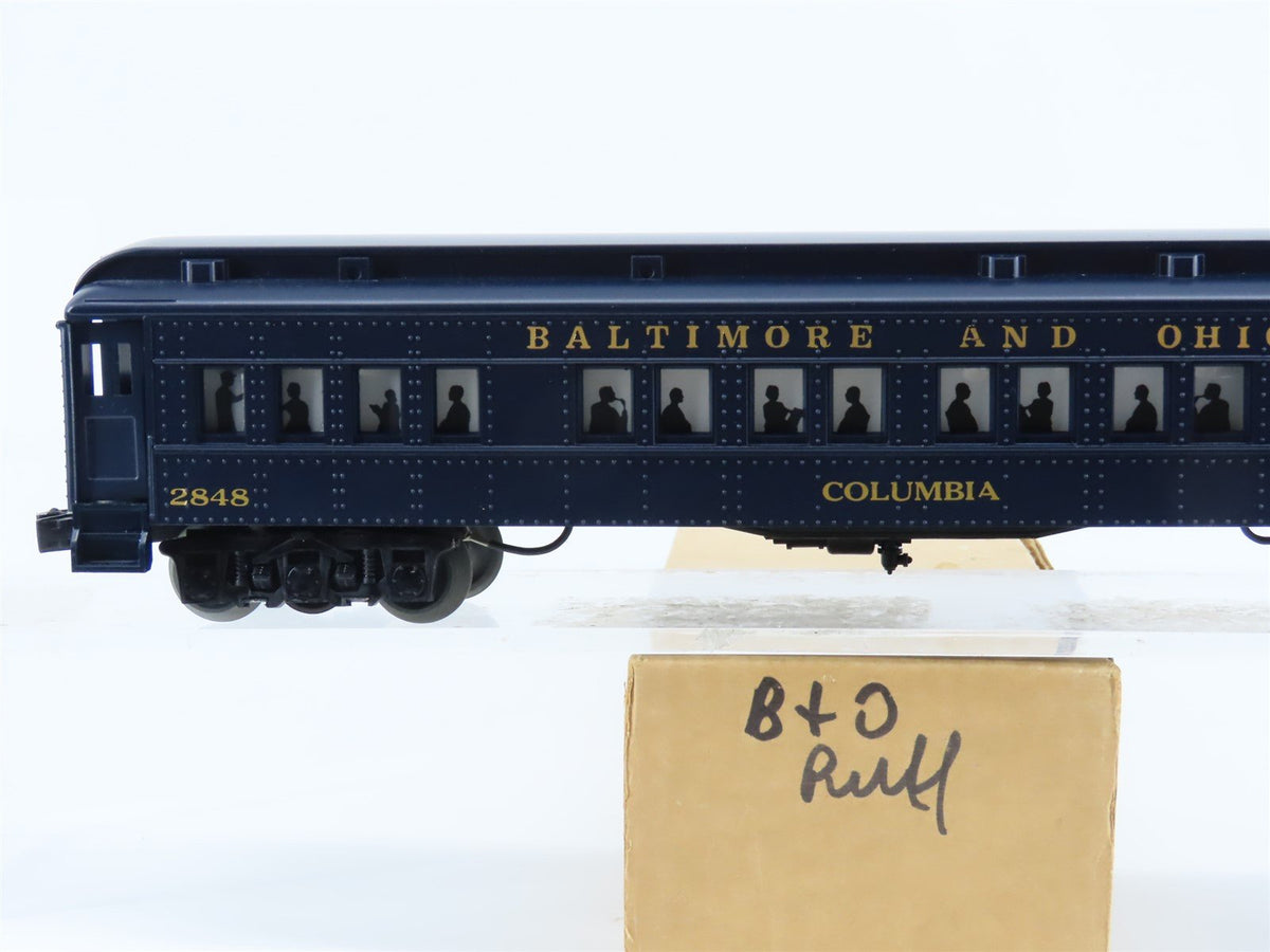 O Gauge 3-Rail Williams B&amp;O Baltimore &amp; Ohio Coach Passenger &quot;Columbia&quot; #2848