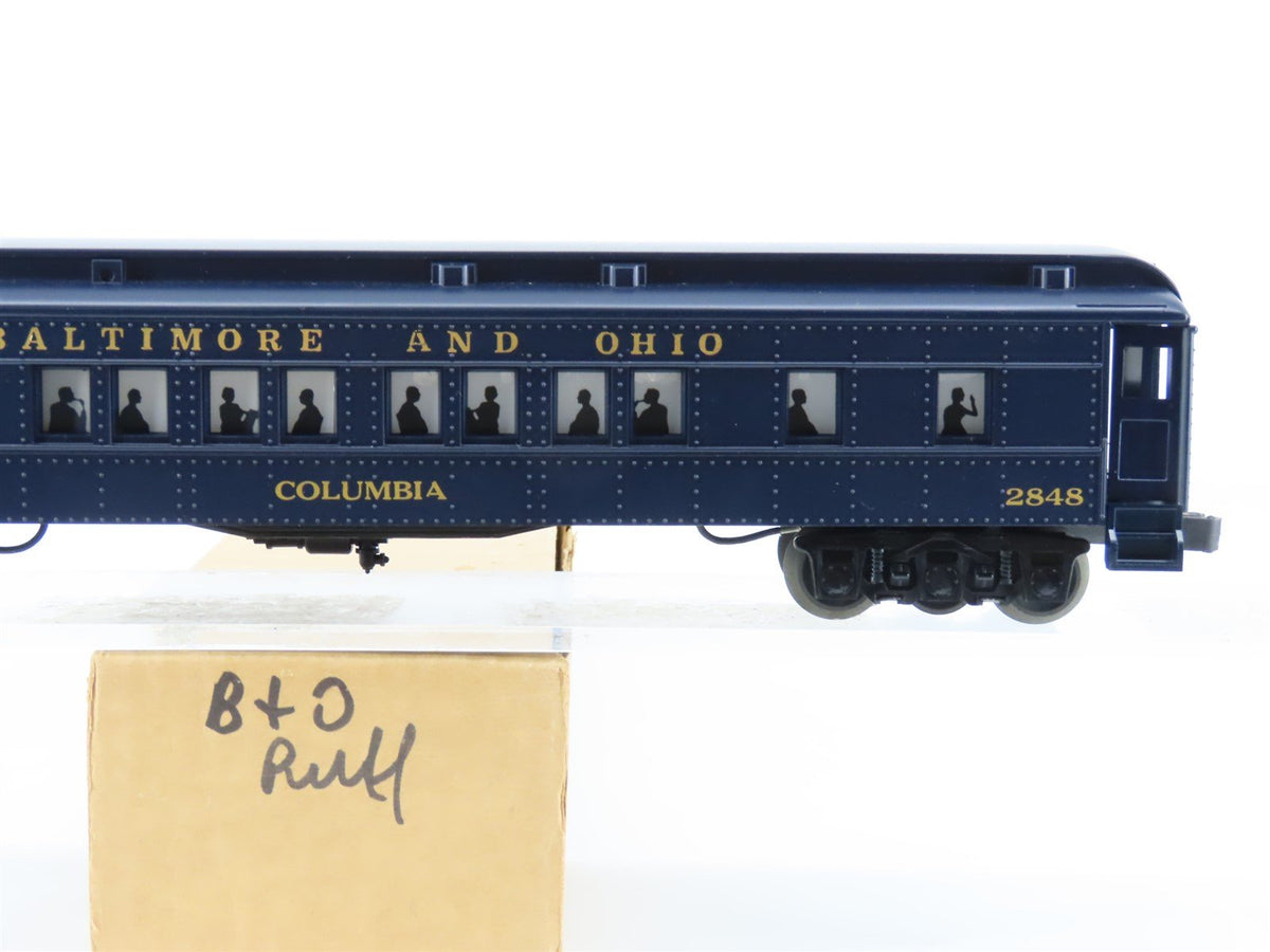 O Gauge 3-Rail Williams B&amp;O Baltimore &amp; Ohio Coach Passenger &quot;Columbia&quot; #2848