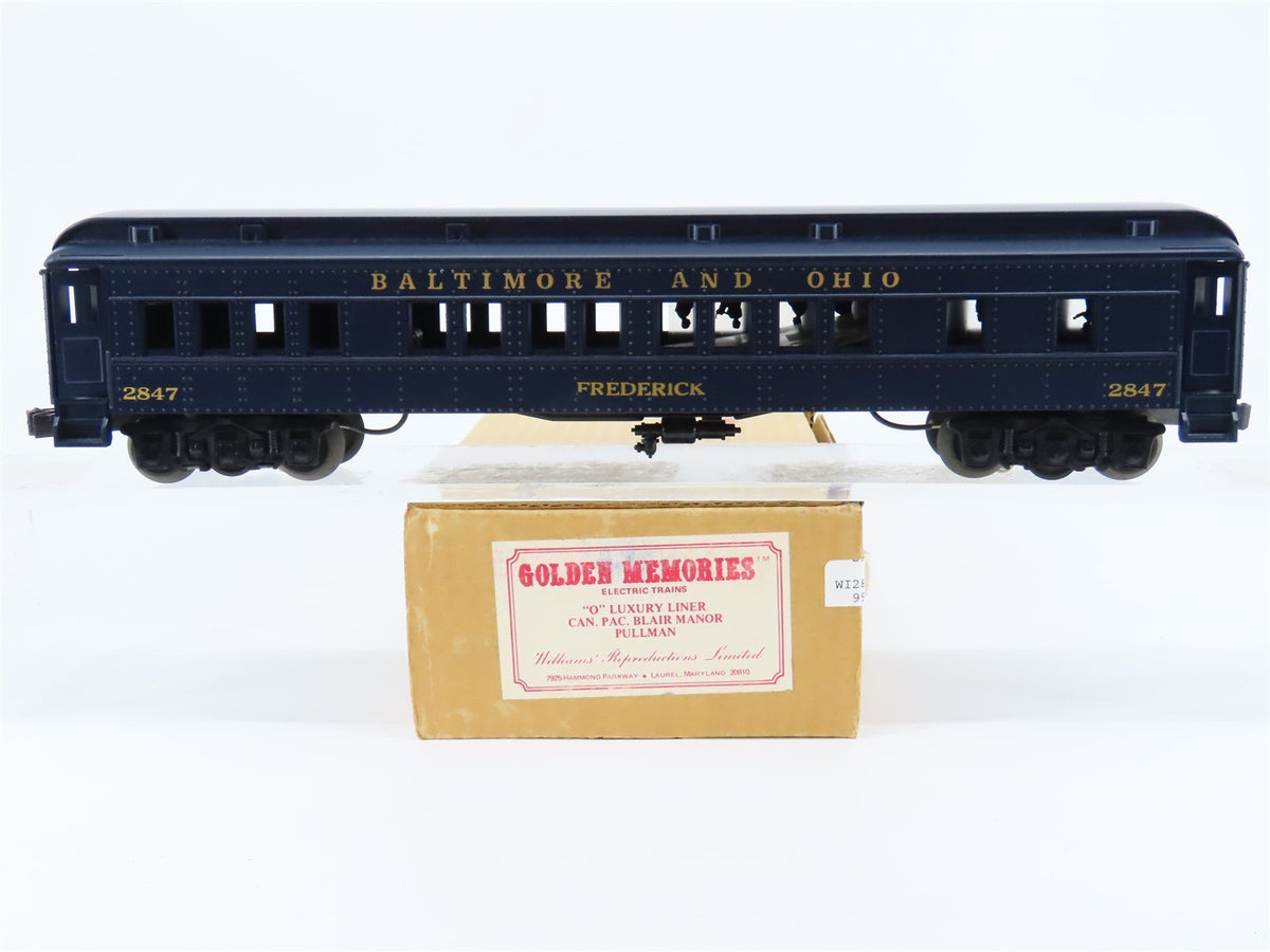 O Gauge 3-Rail Williams Golden Memories B&amp;O Baltimore &amp; Ohio Passenger Car #2847