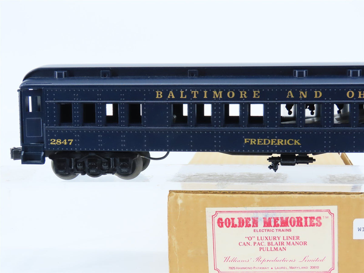 O Gauge 3-Rail Williams Golden Memories B&amp;O Baltimore &amp; Ohio Passenger Car #2847