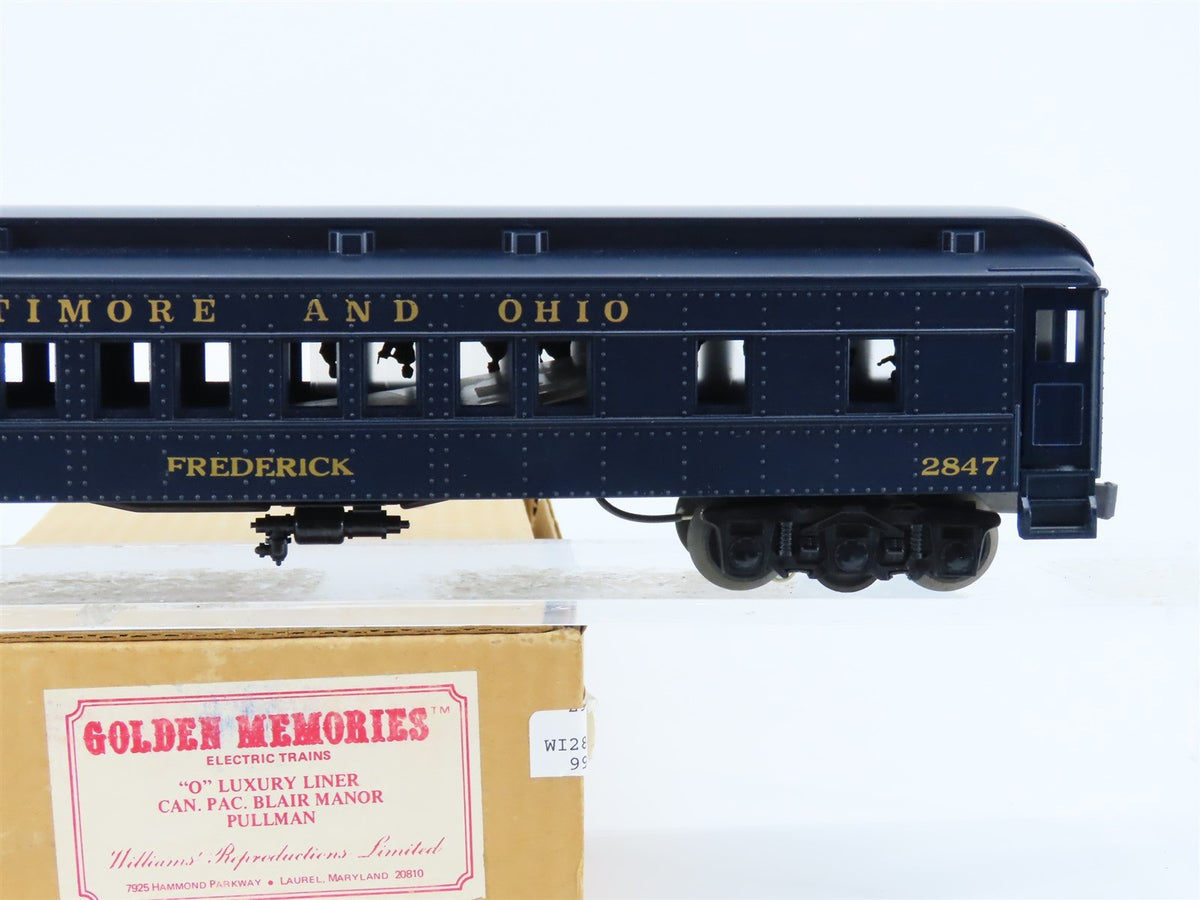 O Gauge 3-Rail Williams Golden Memories B&amp;O Baltimore &amp; Ohio Passenger Car #2847