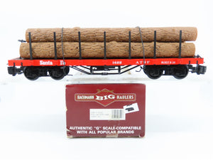 G Scale Bachmann Big Haulers 93502 ATSF Santa Fe Flat Car #1422 w/ Logs