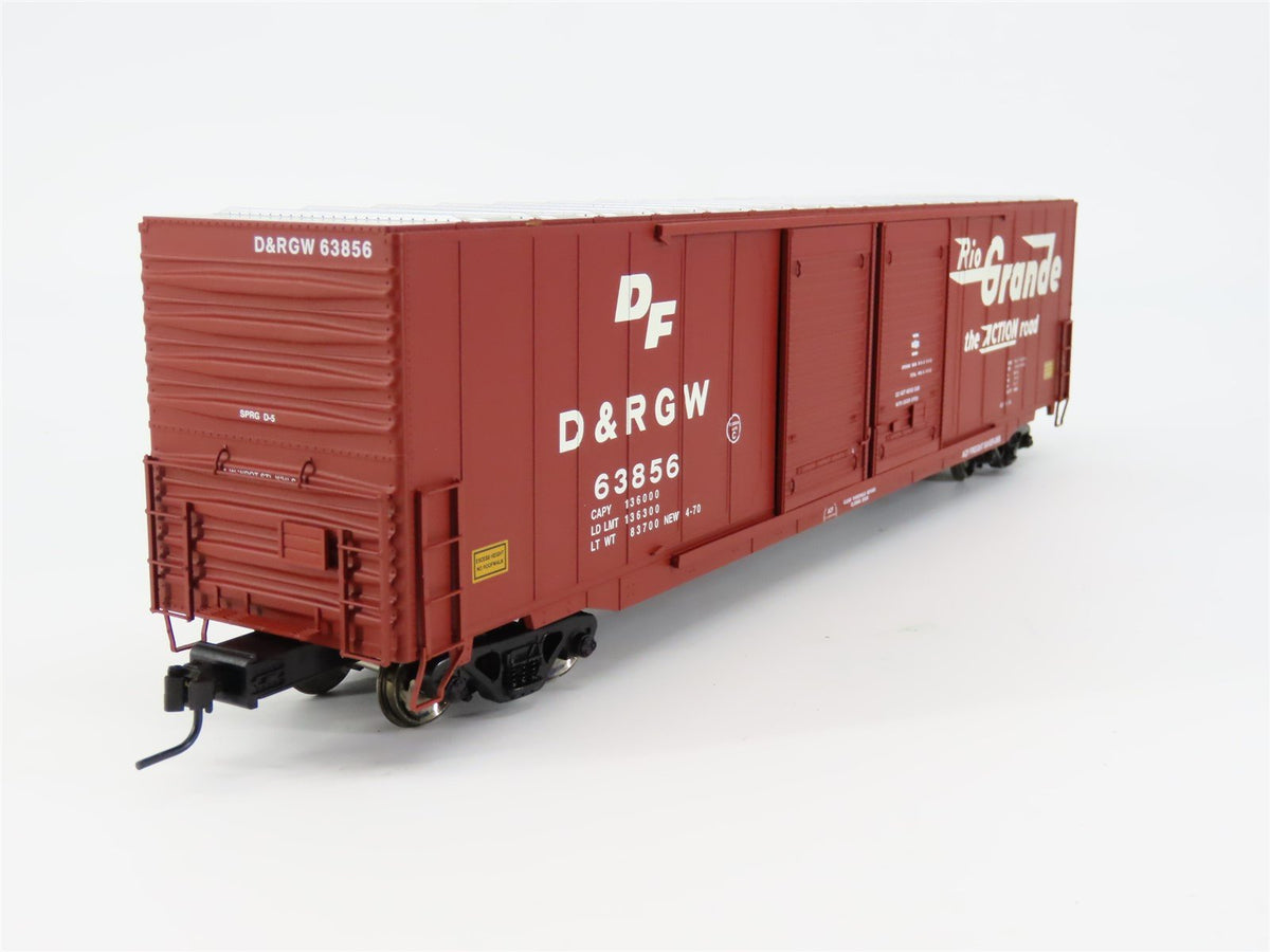 O Scale 2-Rail Atlas 7552-2 D&amp;RGW Rio Grande 60&#39; Double Door Box Car #63856