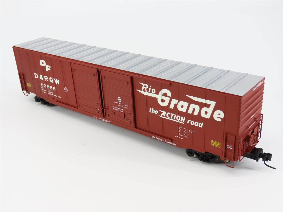 O Scale 2-Rail Atlas 7552-2 D&amp;RGW Rio Grande 60&#39; Double Door Box Car #63856