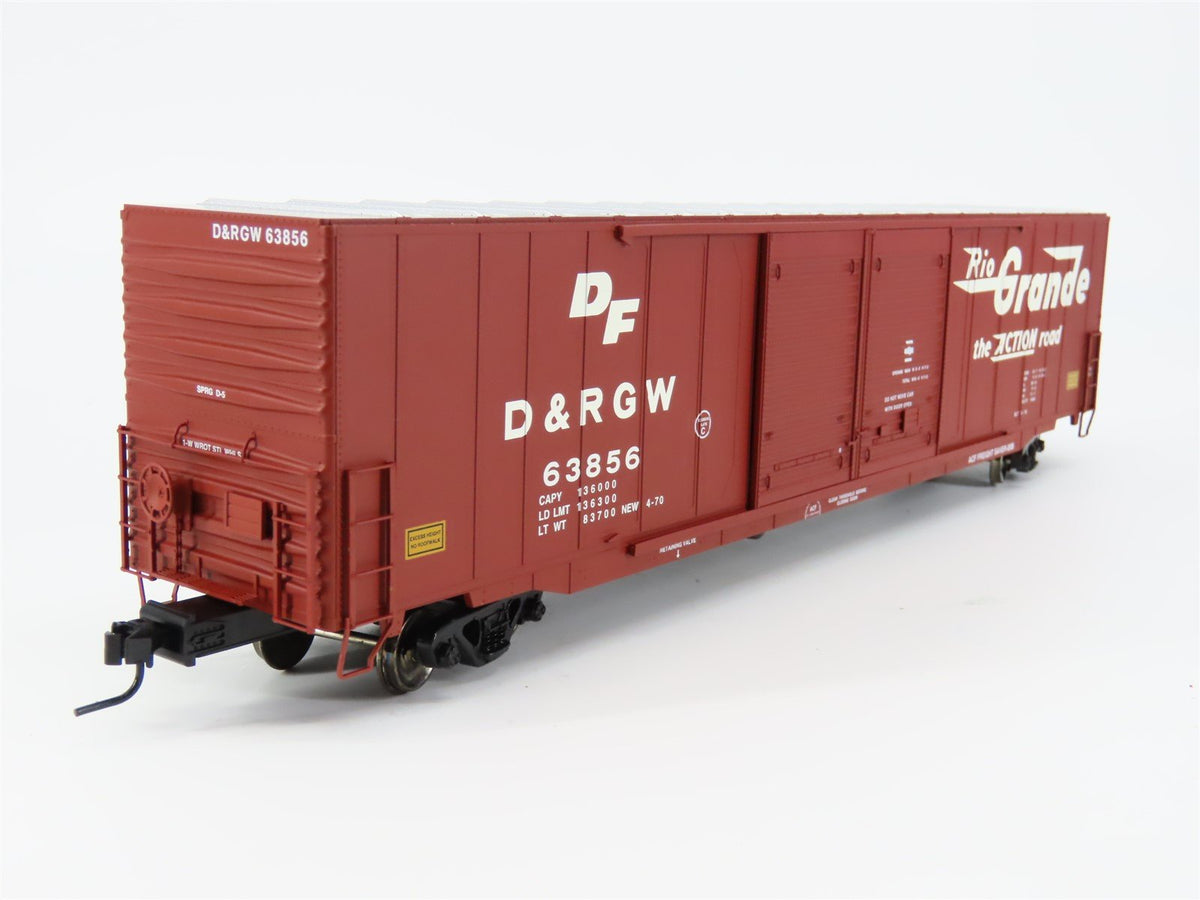 O Scale 2-Rail Atlas 7552-2 D&amp;RGW Rio Grande 60&#39; Double Door Box Car #63856