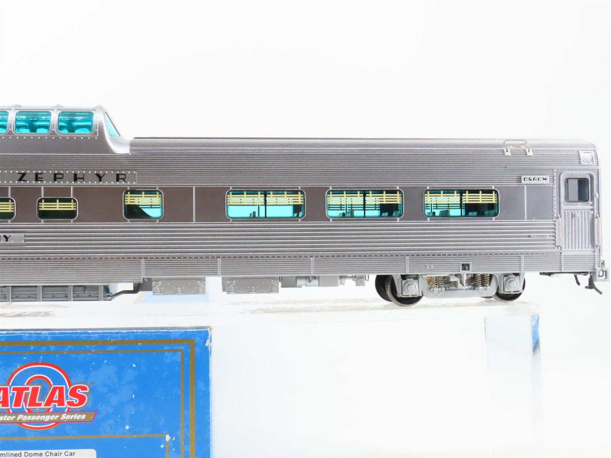 O Scale 2-Rail Atlas 3002152-2 DRGW Railway Dome Passenger Car &quot;Silver Pony&quot;