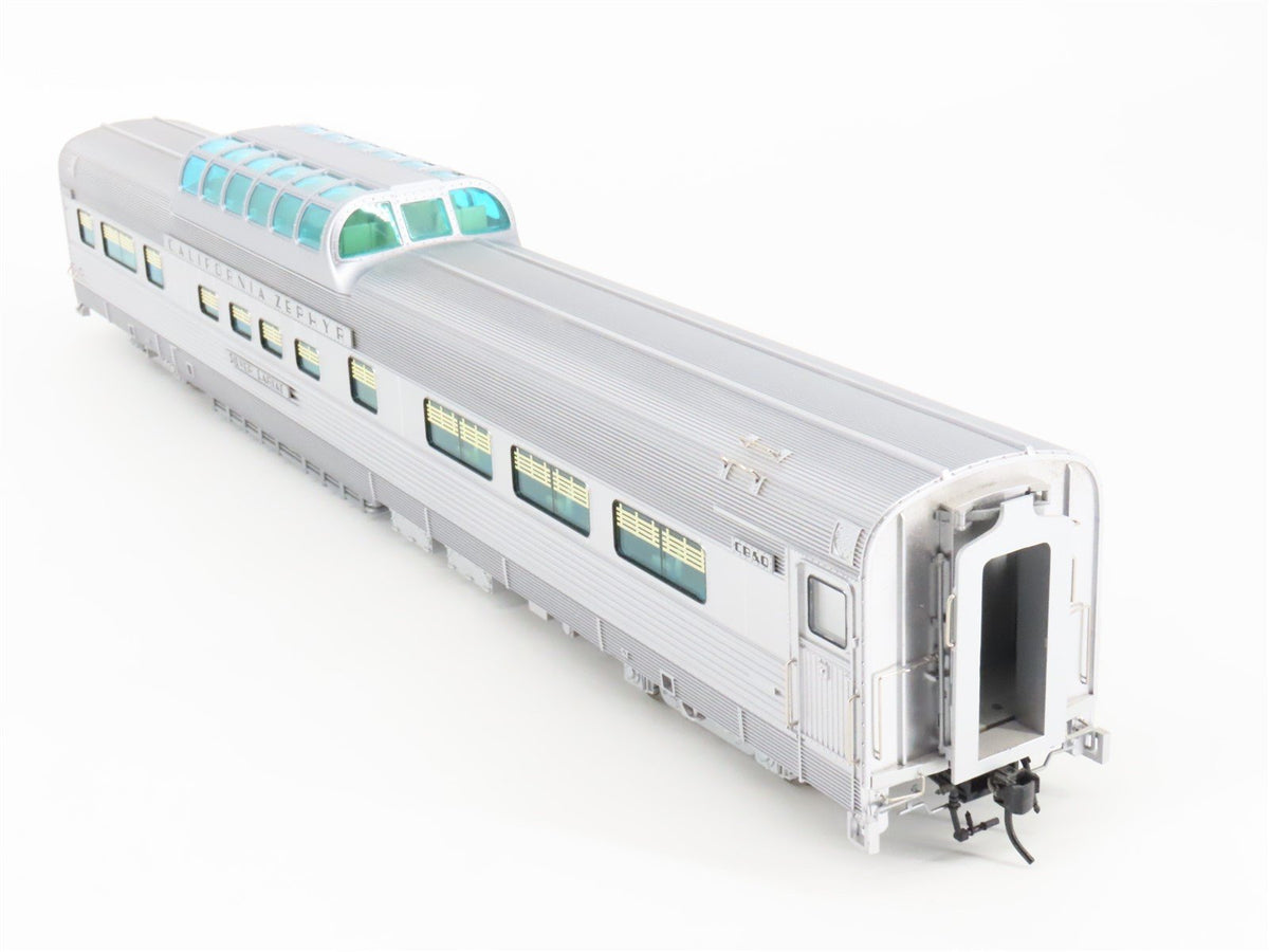 O Scale 2-Rail Atlas 3002151-2 CBQ Railway Dome Passenger Car &quot;Silver Lariat&quot;