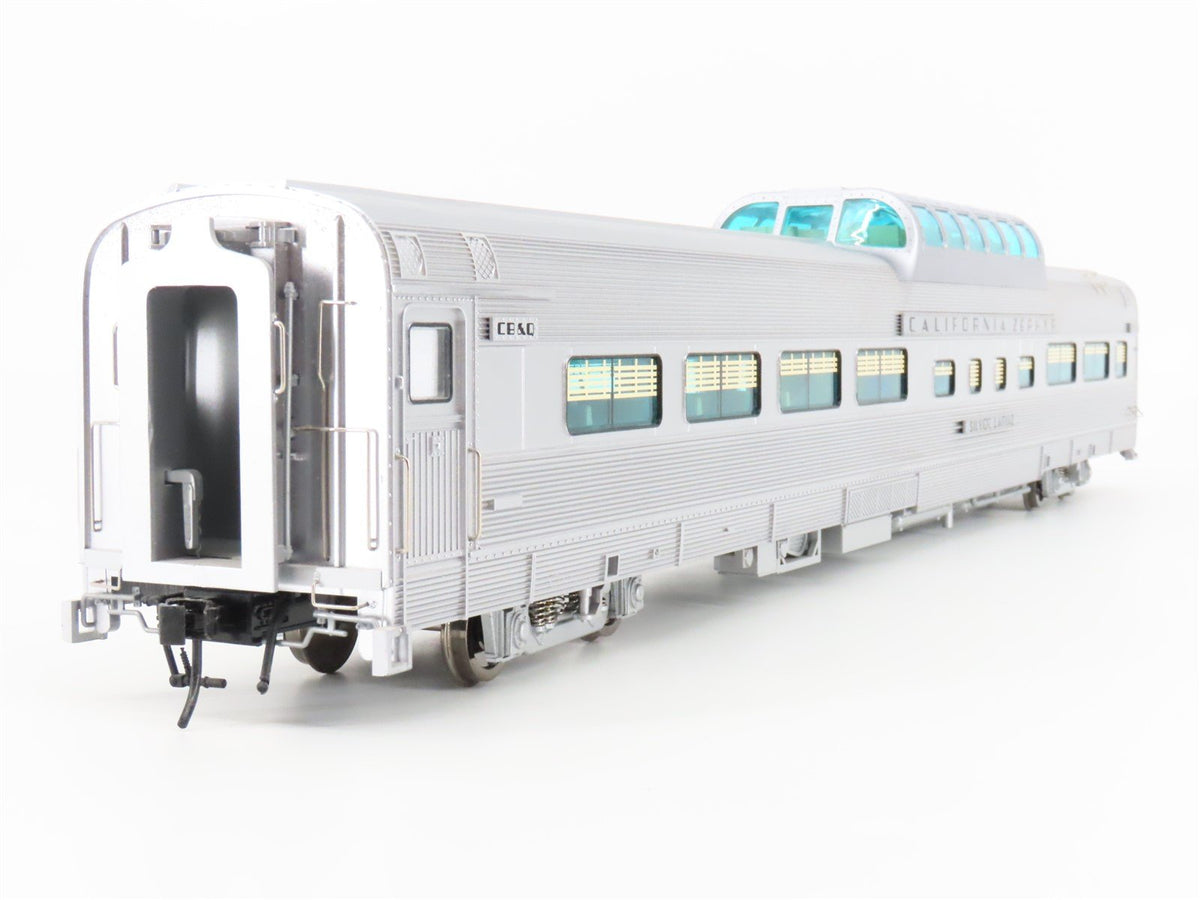 O Scale 2-Rail Atlas 3002151-2 CBQ Railway Dome Passenger Car &quot;Silver Lariat&quot;