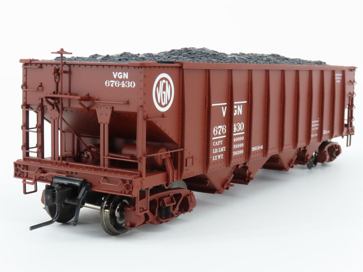 O Scale 2-Rail Atlas 7781-3 VGN Virginian Railway 4-Bay Hopper #676430 w/ Coal