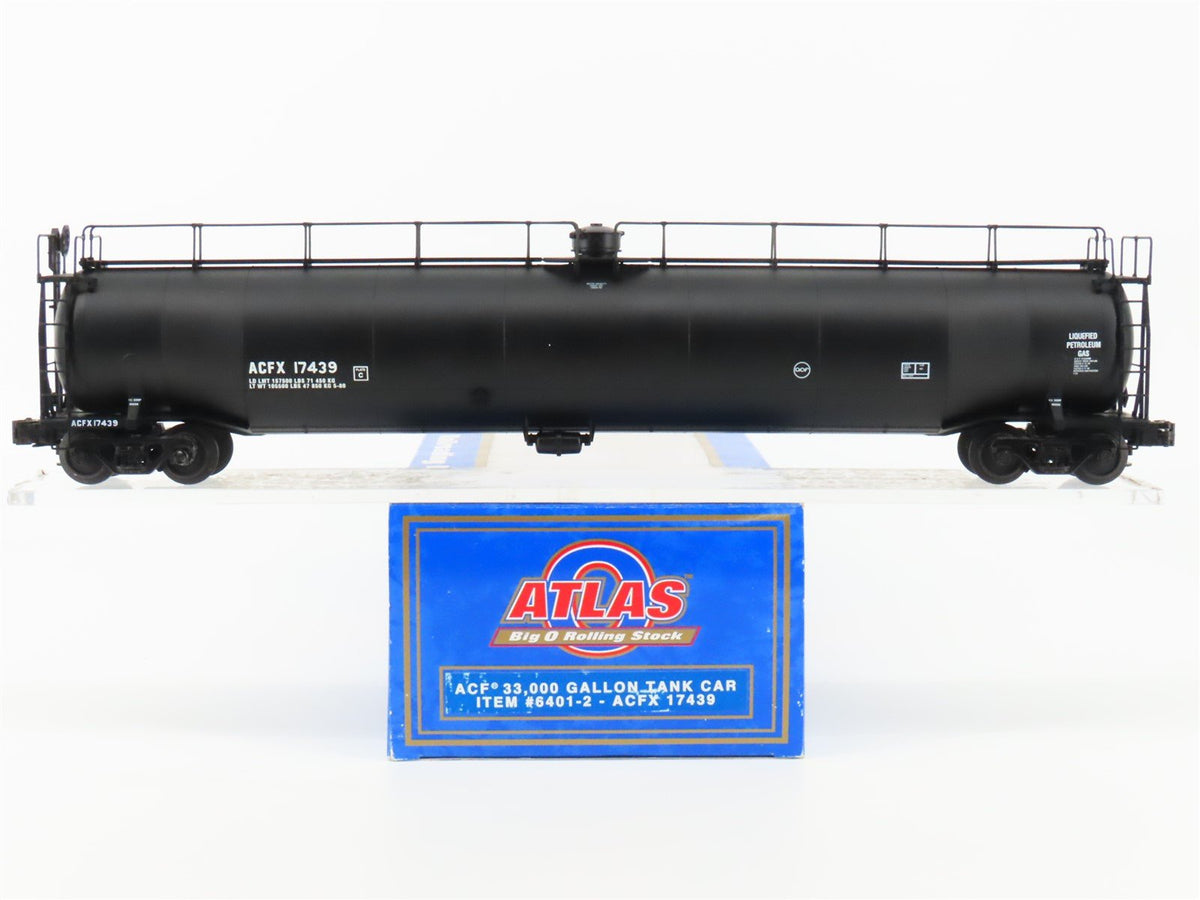 O Gauge 3-Rail Atlas 6401-2 ACFX 33,000 Gallon Tank Car #17439