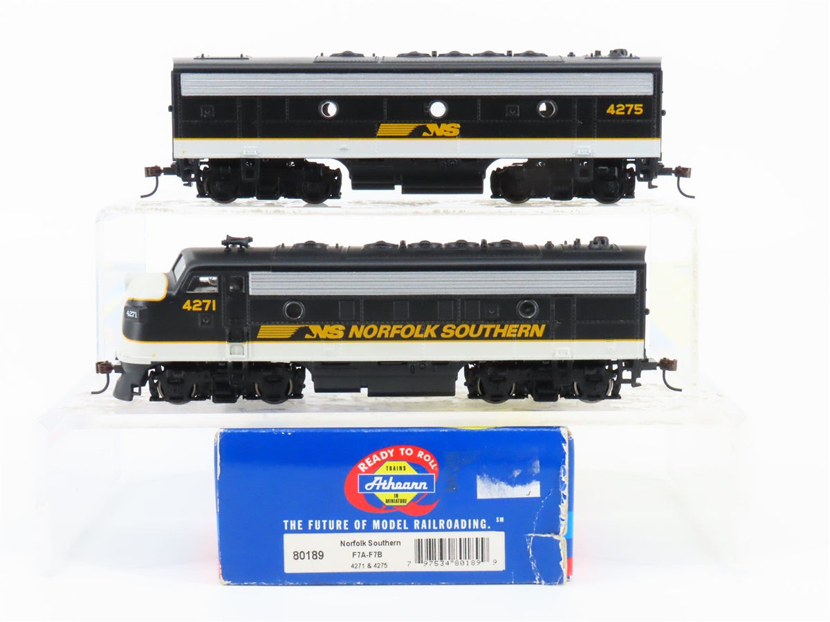 HO Scale Athearn 80189 NS Norfolk Southern F7 A/B Diesel Locomotive Set