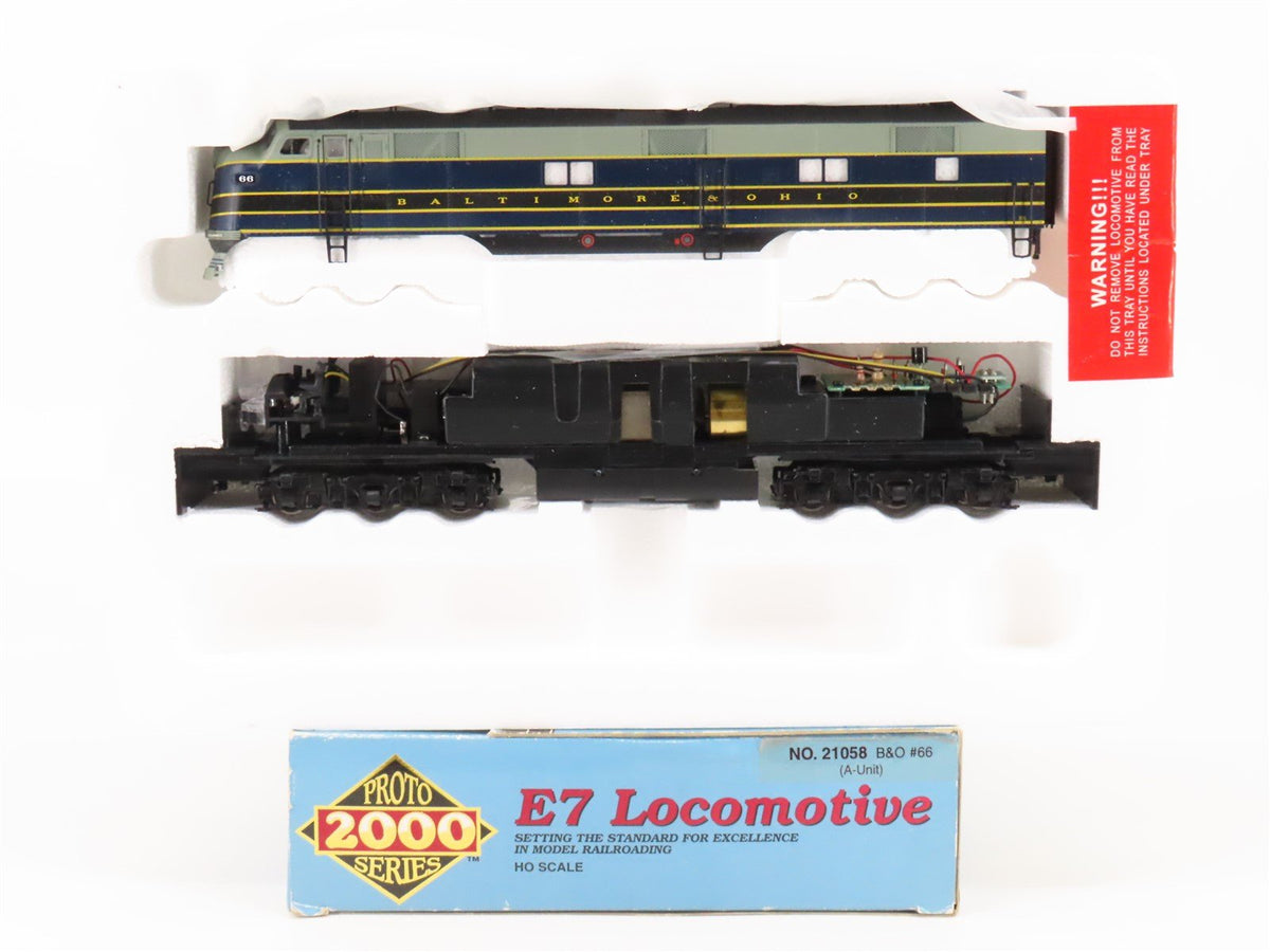 HO Scale Proto 2000 21058 B&amp;O Baltimore &amp; Ohio E7A Diesel Locomotive #66