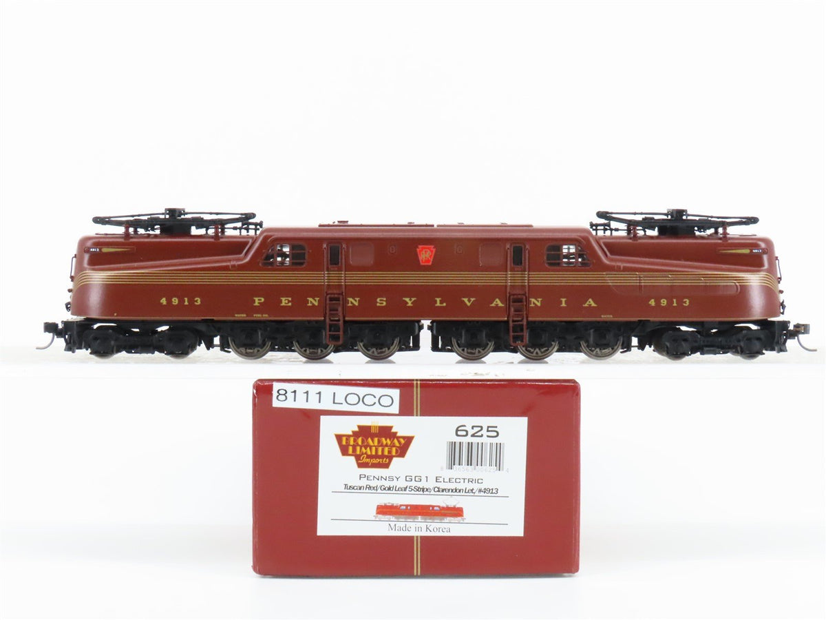 HO Scale Broadway Limited BLI 625 PRR Tuscan GG1 Electric #4913 w/ DCC &amp; Sound