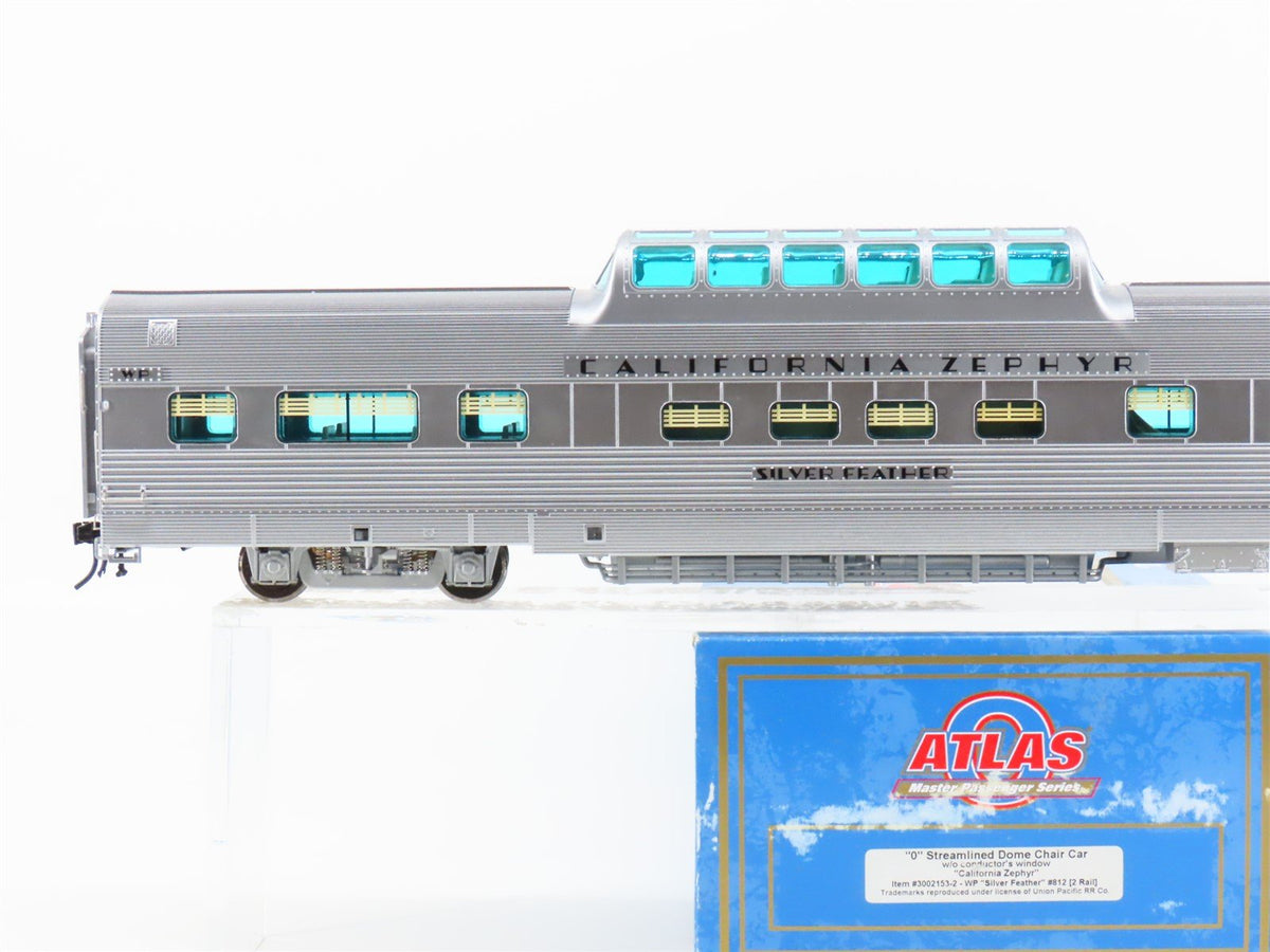 O 2-Rail Atlas 3002153-2 WP California Zephyr Dome Passenger &quot;Silver Feather&quot;