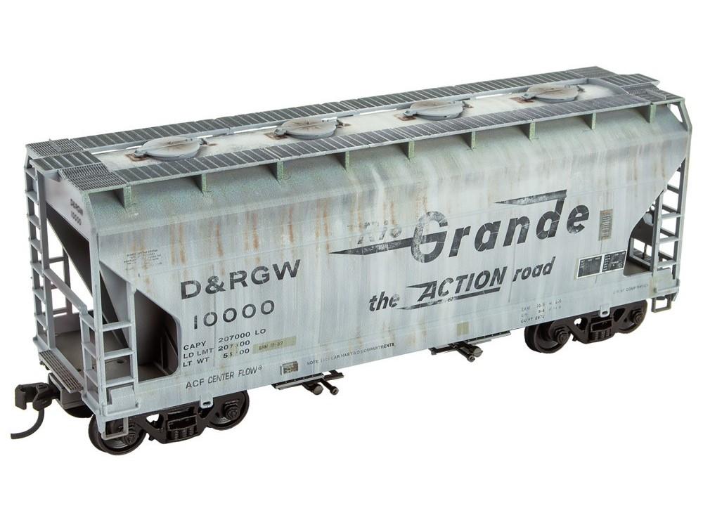 HO Accurail/Micro-Trains MTL Kit 2200-005 D&amp;RGW 2-Bay Covered Hopper - Weathered