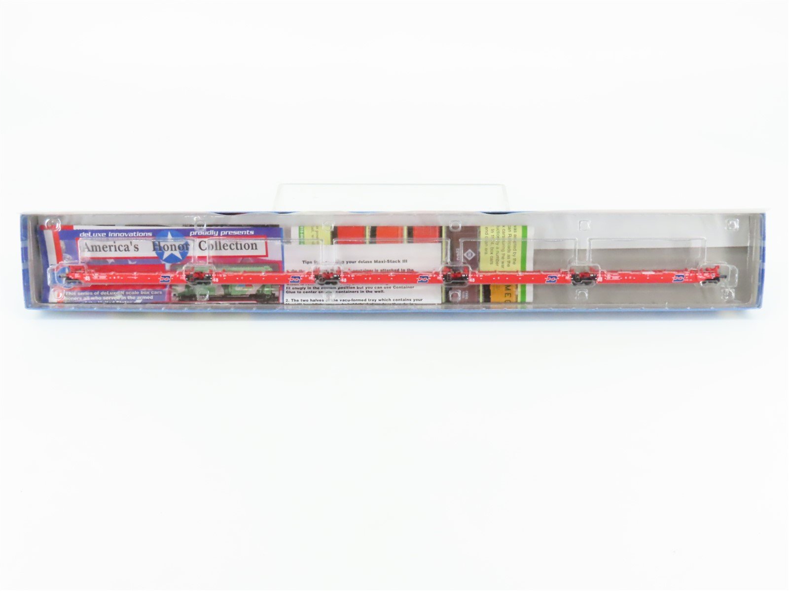 N Deluxe Innovation 210201 BN Burlington Northern Gunderson Maxi Stack III Set 1