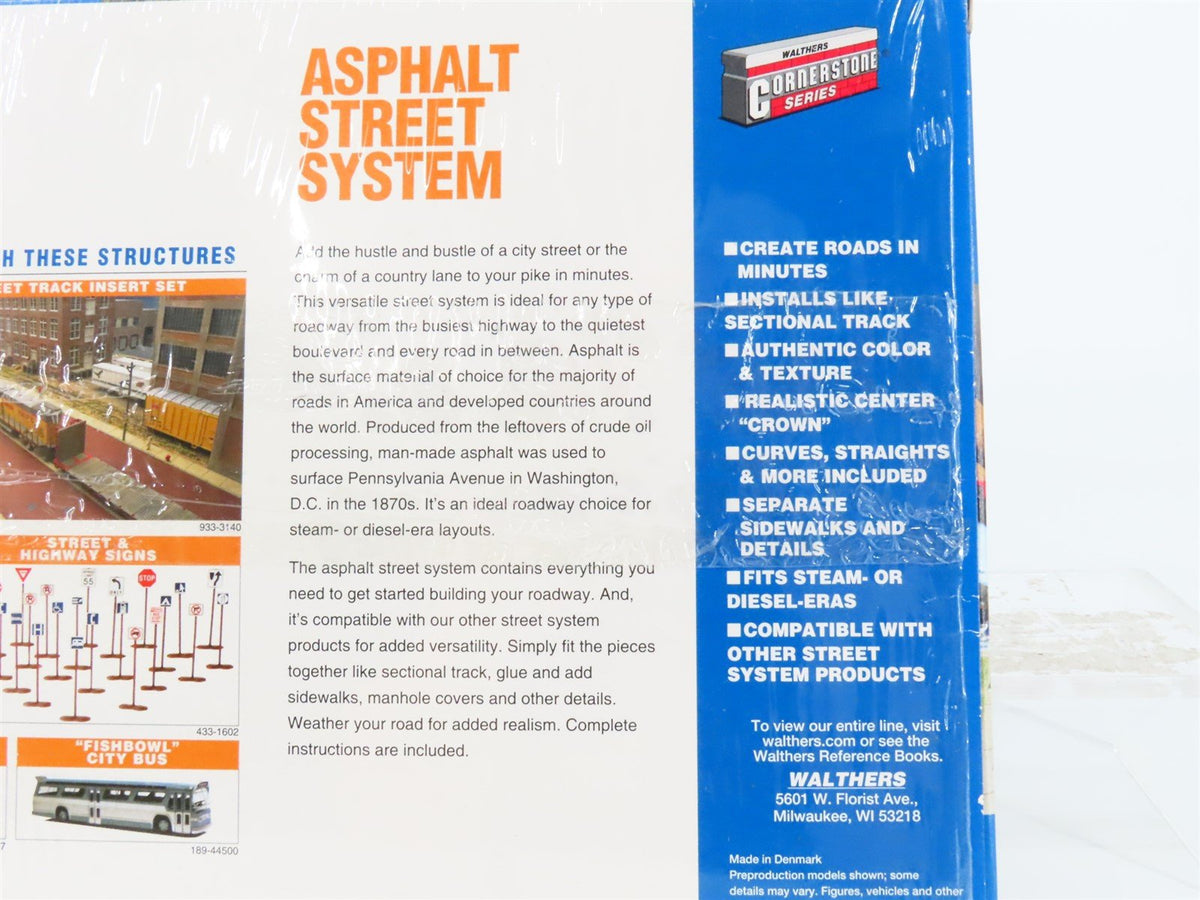 HO 1/87 Scale Walthers Cornerstone Kit #933-3194 Asphalt Street System