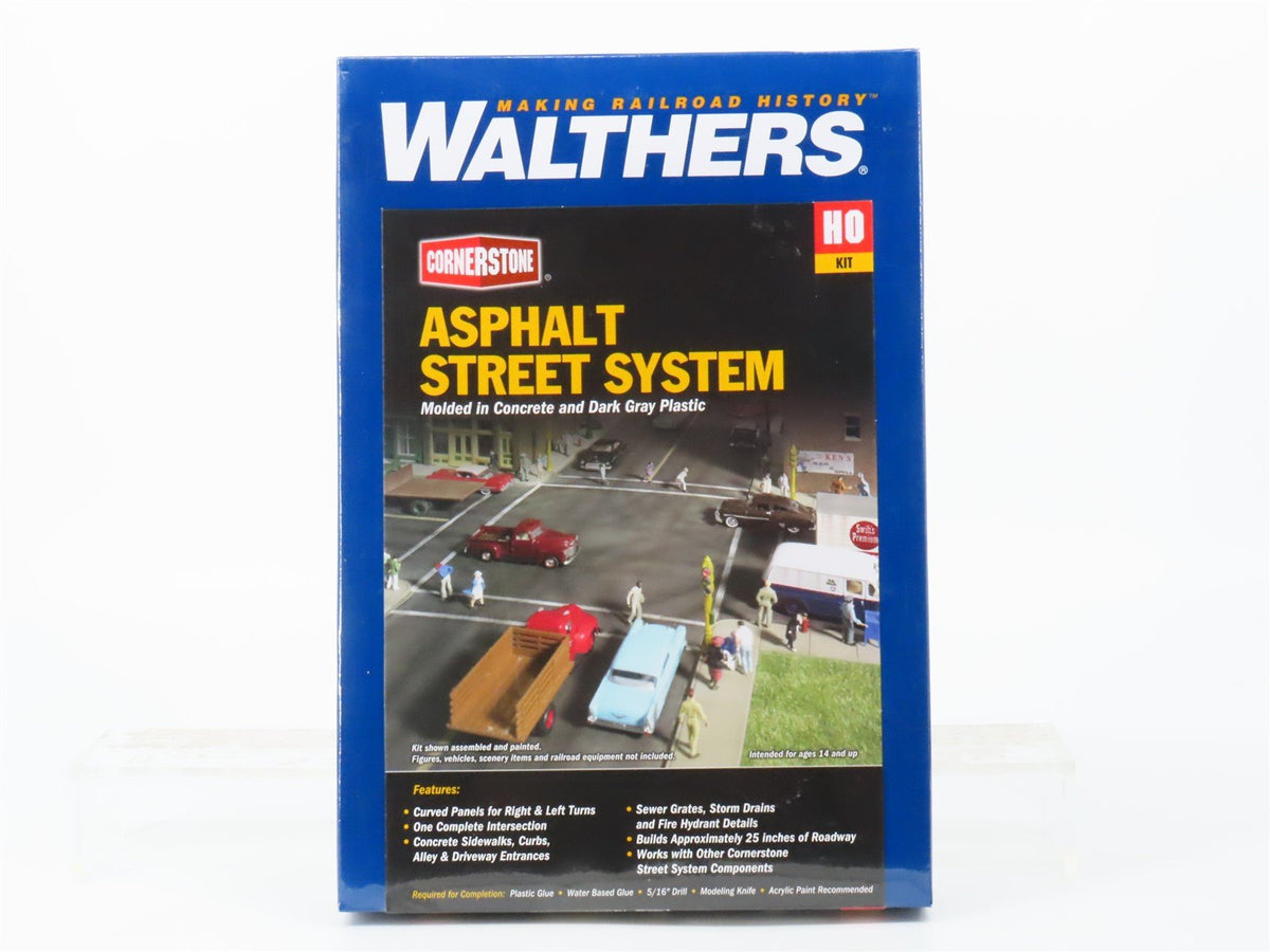 HO 1/87 Scale Walthers Cornerstone Kit #933-3194 Asphalt Street System - SEALED