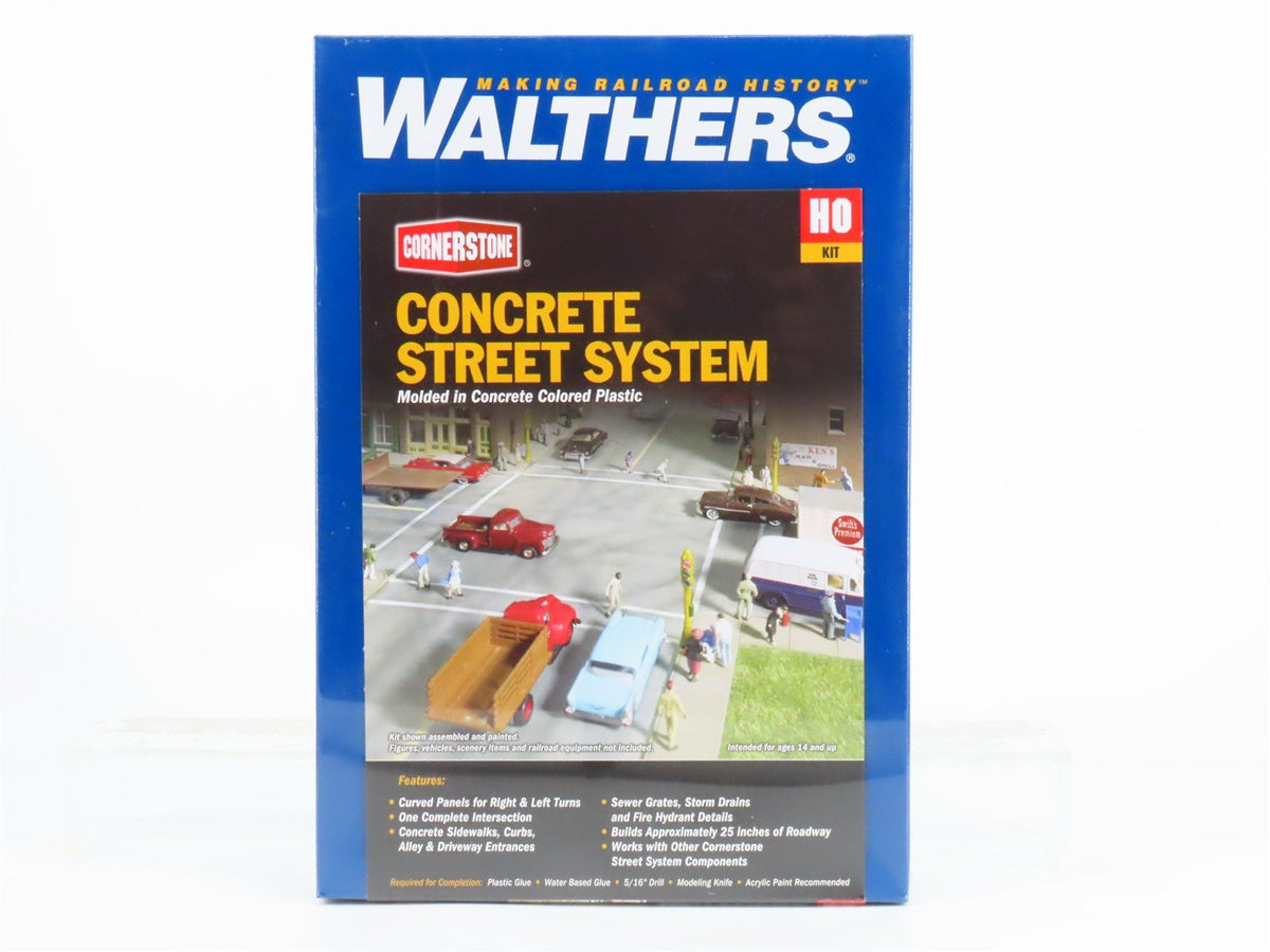 HO 1/87 Scale Walthers Cornerstone Kit #933-3138 Concrete Street System - SEALED