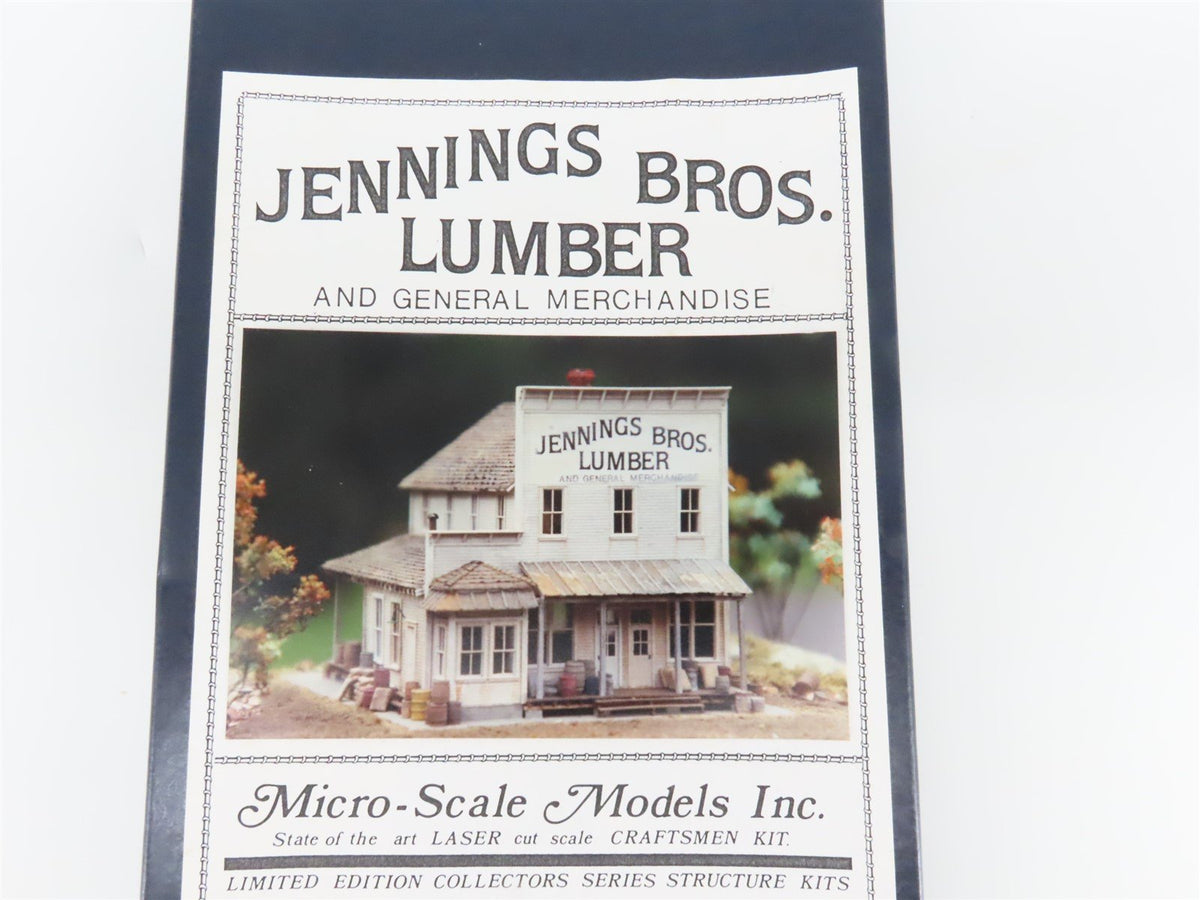 HO Scale Micro-Scale Models Craftsman Kit #MS-J 601 Jennings Bros. Lumber