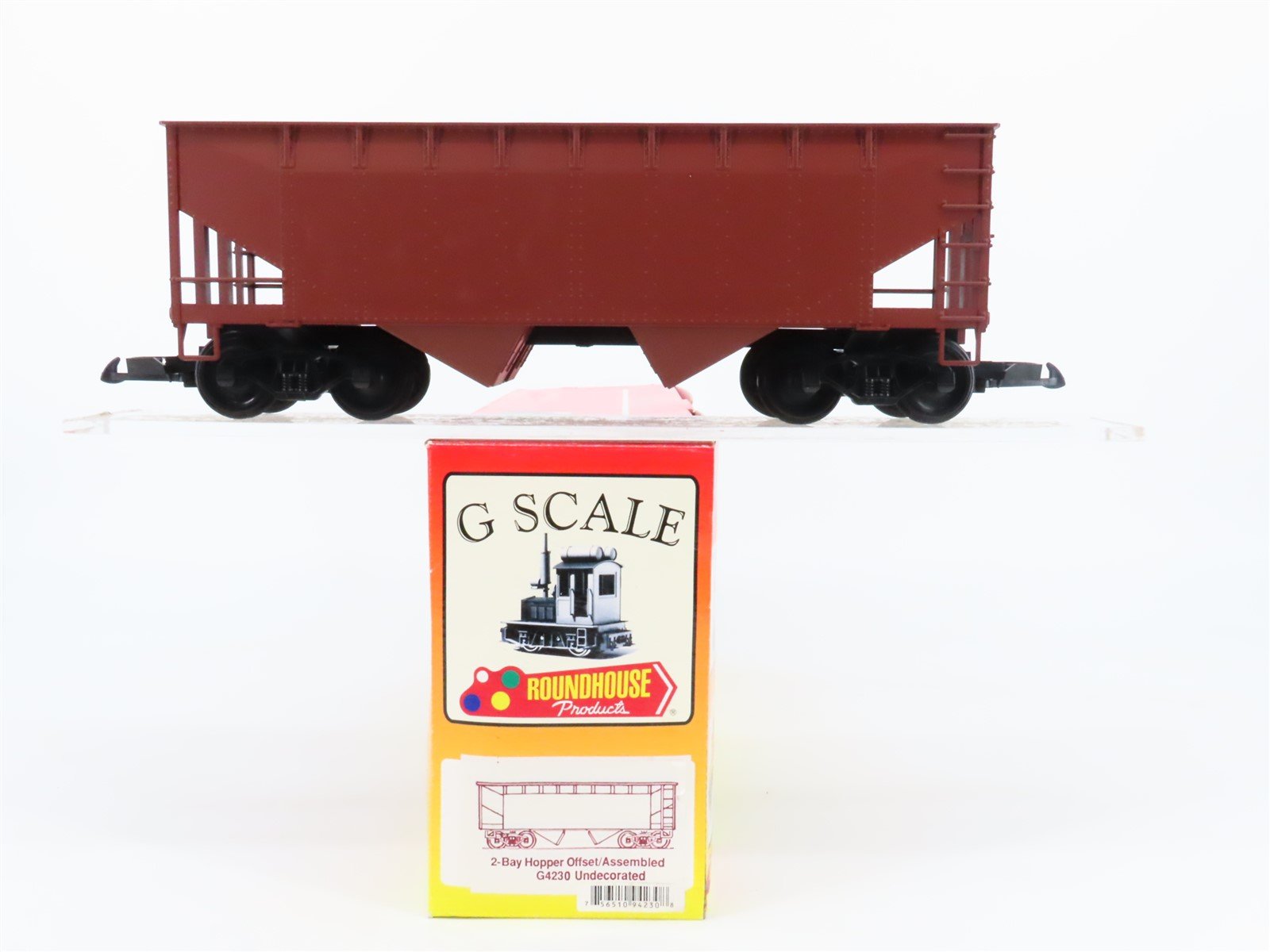 G Scale Roundhouse G4230 Undecorated 2-Bay Open Hopper Car