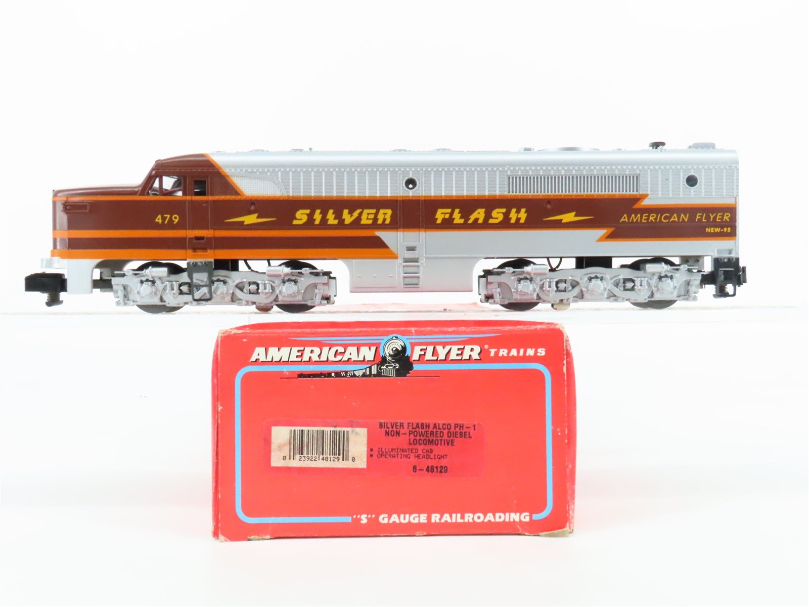 S Scale American Flyer 6-48129 "Silver Flash" ALCO PH-1 Diesel #479 - Unpowered