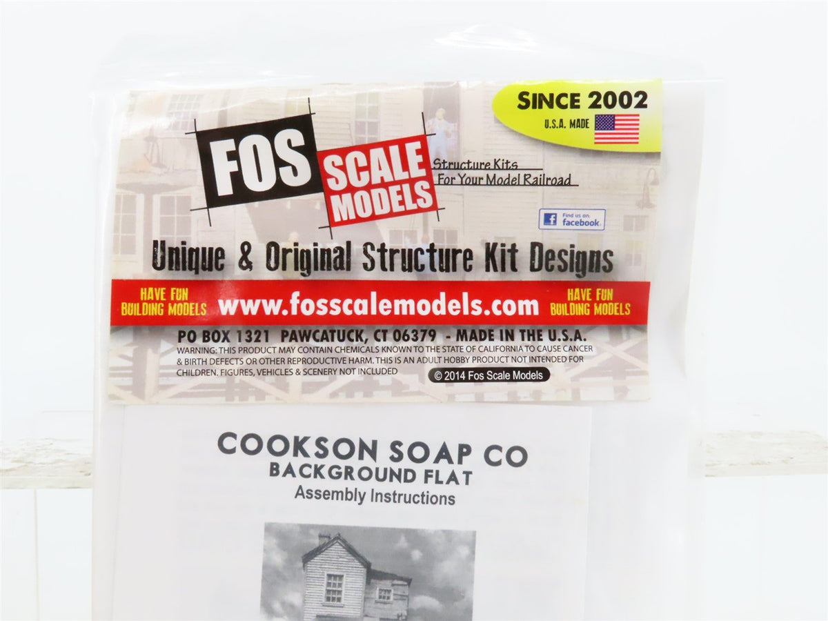 HO Scale FOS Scale Models Craftsman Kit Cookson Soap Co. Background Flat