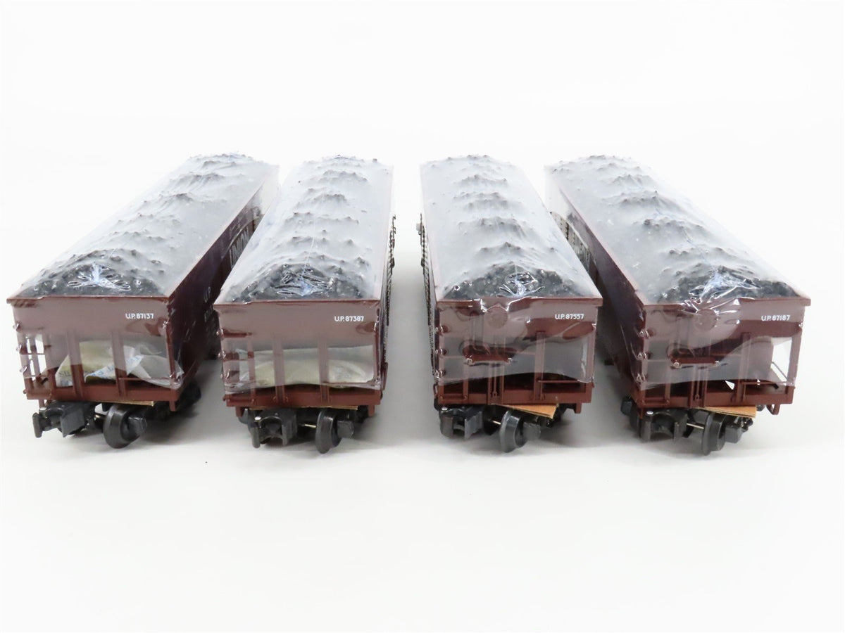 O Gauge 3-Rail K-Line K623-2118A UP Union Pacific 4-Bay Hoppers 4-Pack w/ Load