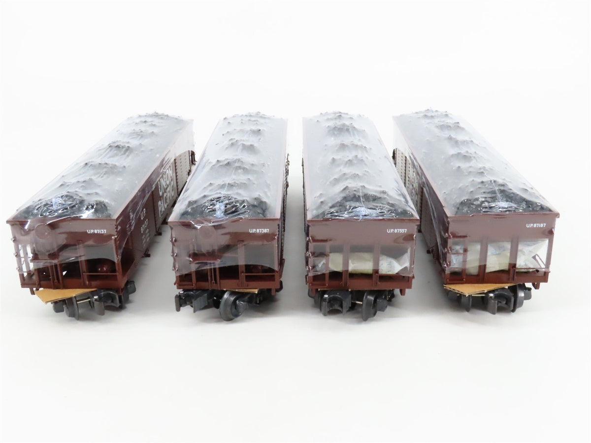 O Gauge 3-Rail K-Line K623-2118A UP Union Pacific 4-Bay Hoppers 4-Pack w/ Load