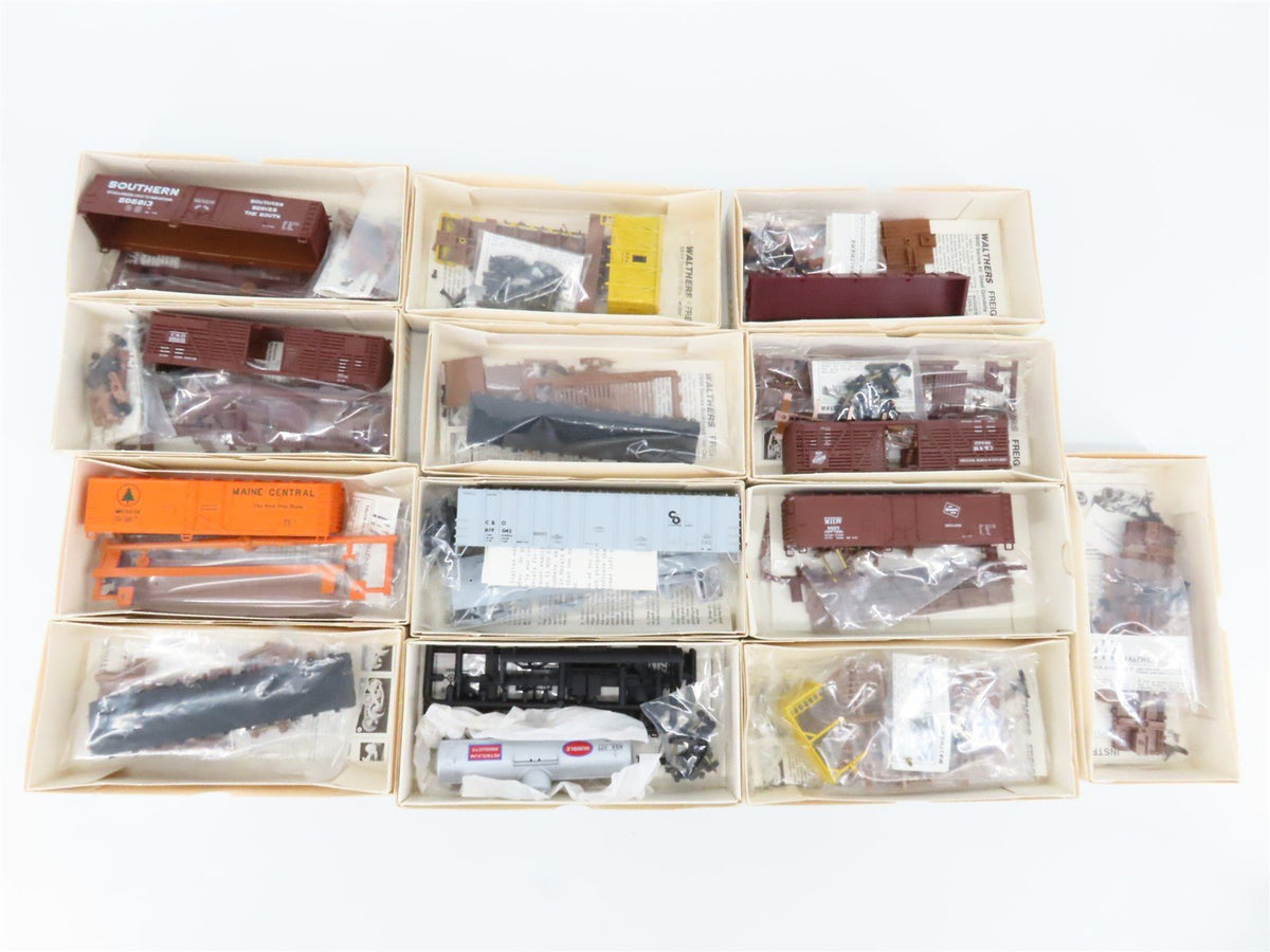 HO Scale LOT of 13 Walthers PRR/KCS/MILW/B&amp;O/C&amp;NW/&amp; More Assorted Freight Kits