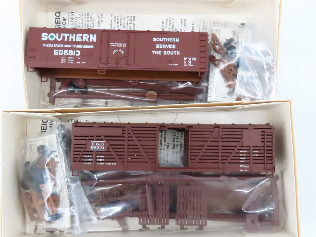 HO Scale LOT of 13 Walthers PRR/KCS/MILW/B&amp;O/C&amp;NW/&amp; More Assorted Freight Kits