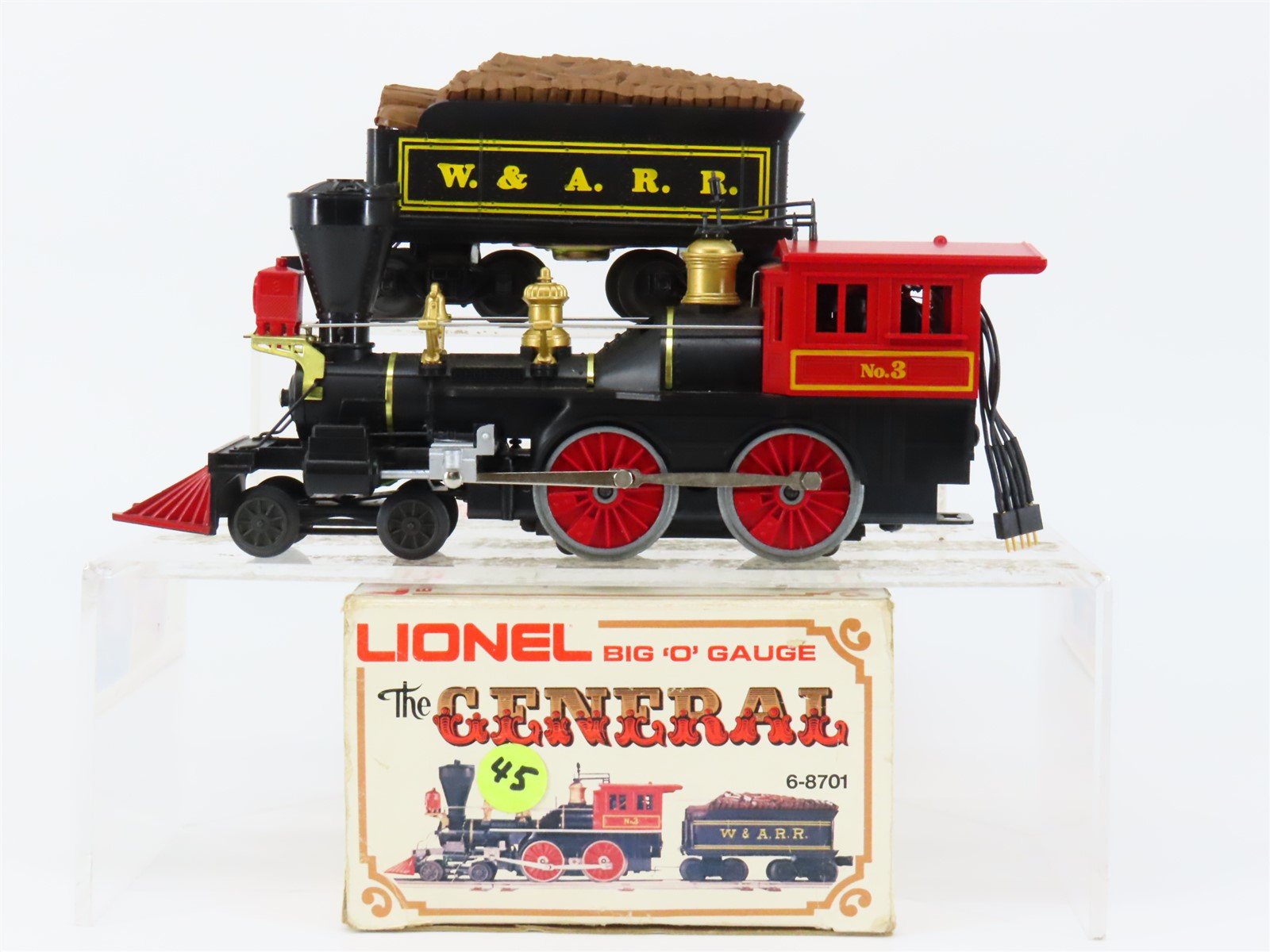 O Gauge 3-Rail Lionel 6-8701 W&ARR Railway 4-4-0 Steam Locomotive #3 Customized