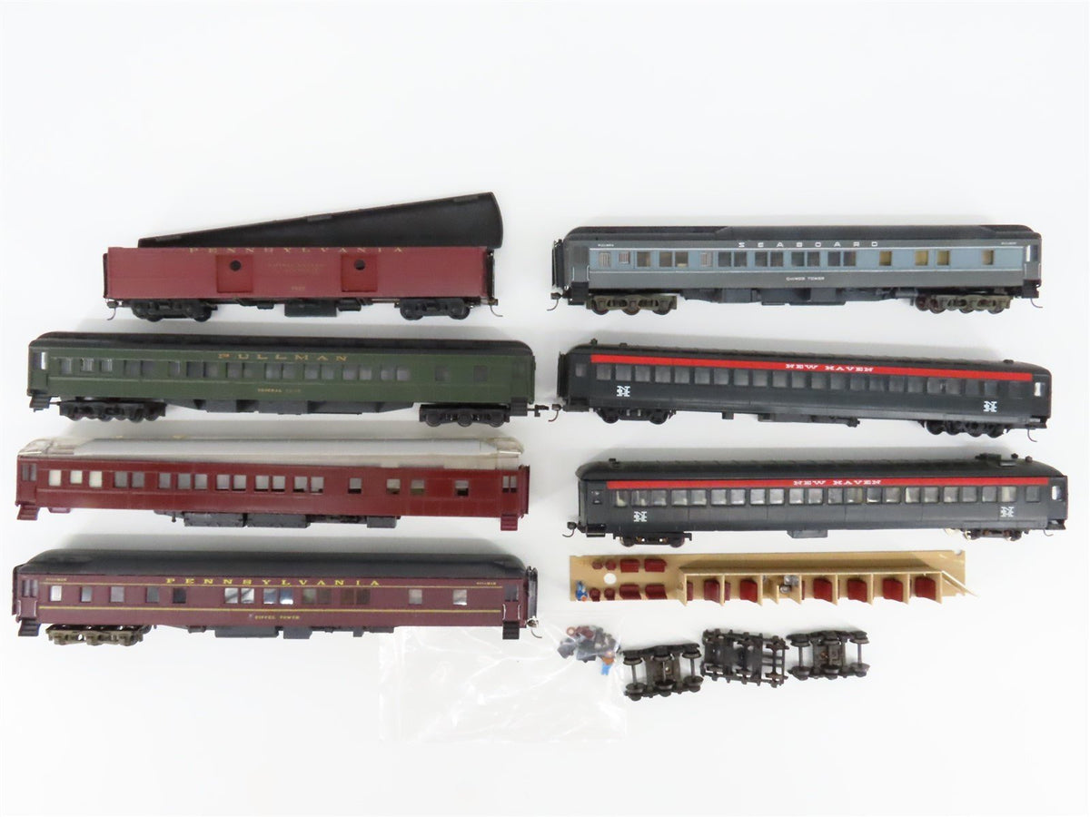 HO Scale LOT of 8 Rivarossi SAL/NH/PRR Passenger Cars &amp; Interior Detail - Custom