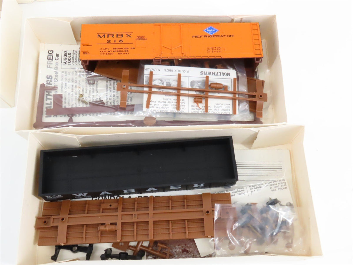 HO Scale LOT of 13 Walthers ATSF/N&amp;W/MP/RDG/B&amp;O/&amp; More Assorted Freight Car Kits