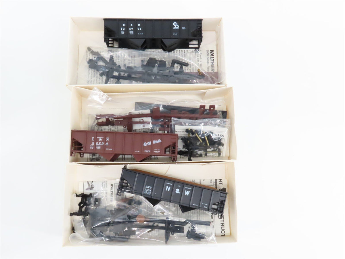 HO Scale LOT of 13 Walthers ATSF/N&amp;W/MP/RDG/B&amp;O/&amp; More Assorted Freight Car Kits