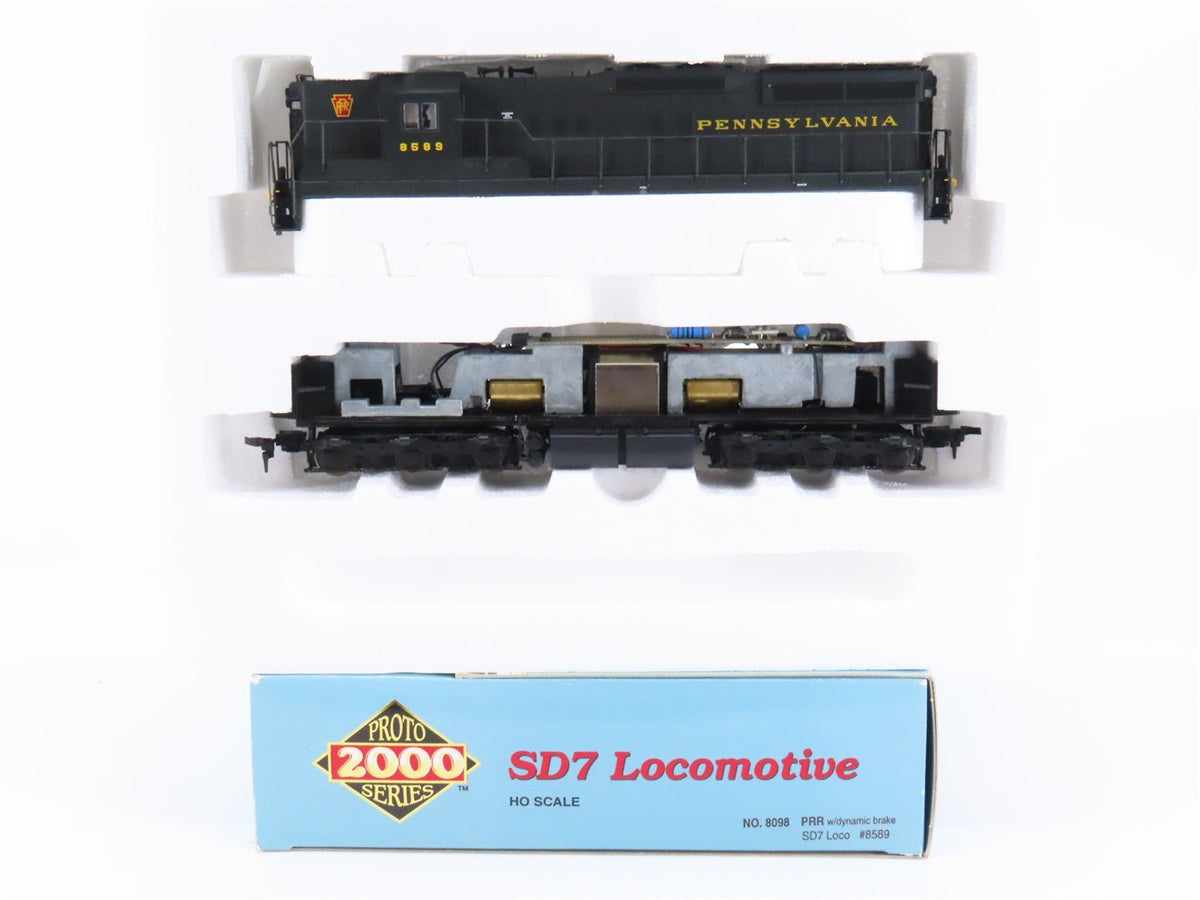 HO Scale Proto 2000 8098 PRR Pennsylvania EMD SD7 Diesel #8589 - DCC Ready