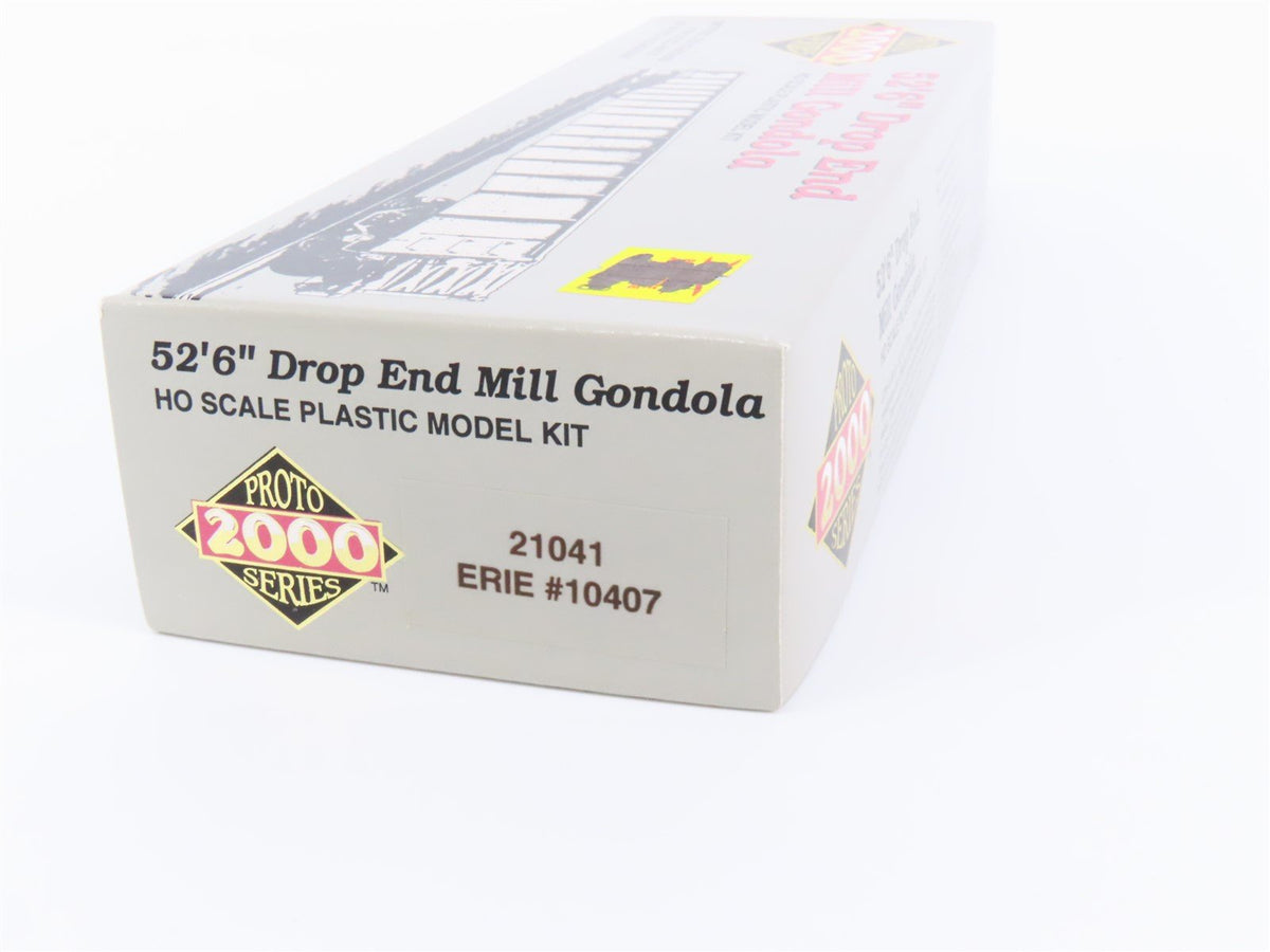 HO Scale PROTO 2000 Kit #21041 ERIE Railroad 52&#39; 6&quot; Drop End Mill Gondola #10407