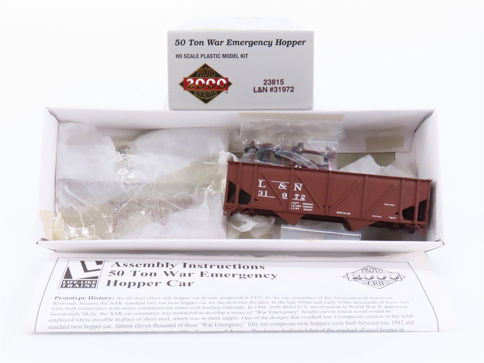 HO PROTO 2000 #23815 L&N Louisville & Nashville War Emergency Hopper #31972