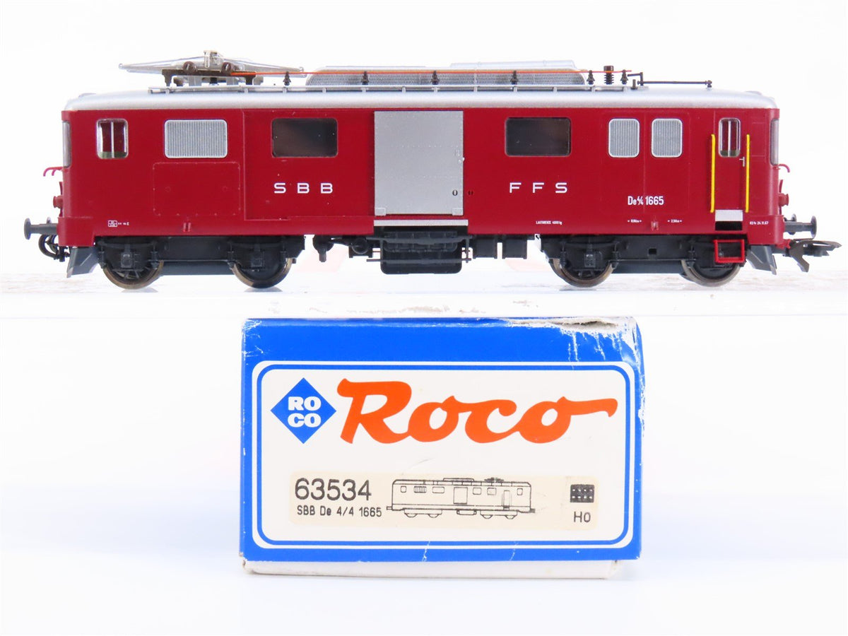 HO Roco 63534 SBB FFS Swiss De 4/4 Electric Baggage Motor-Coach #1665 DCC Ready